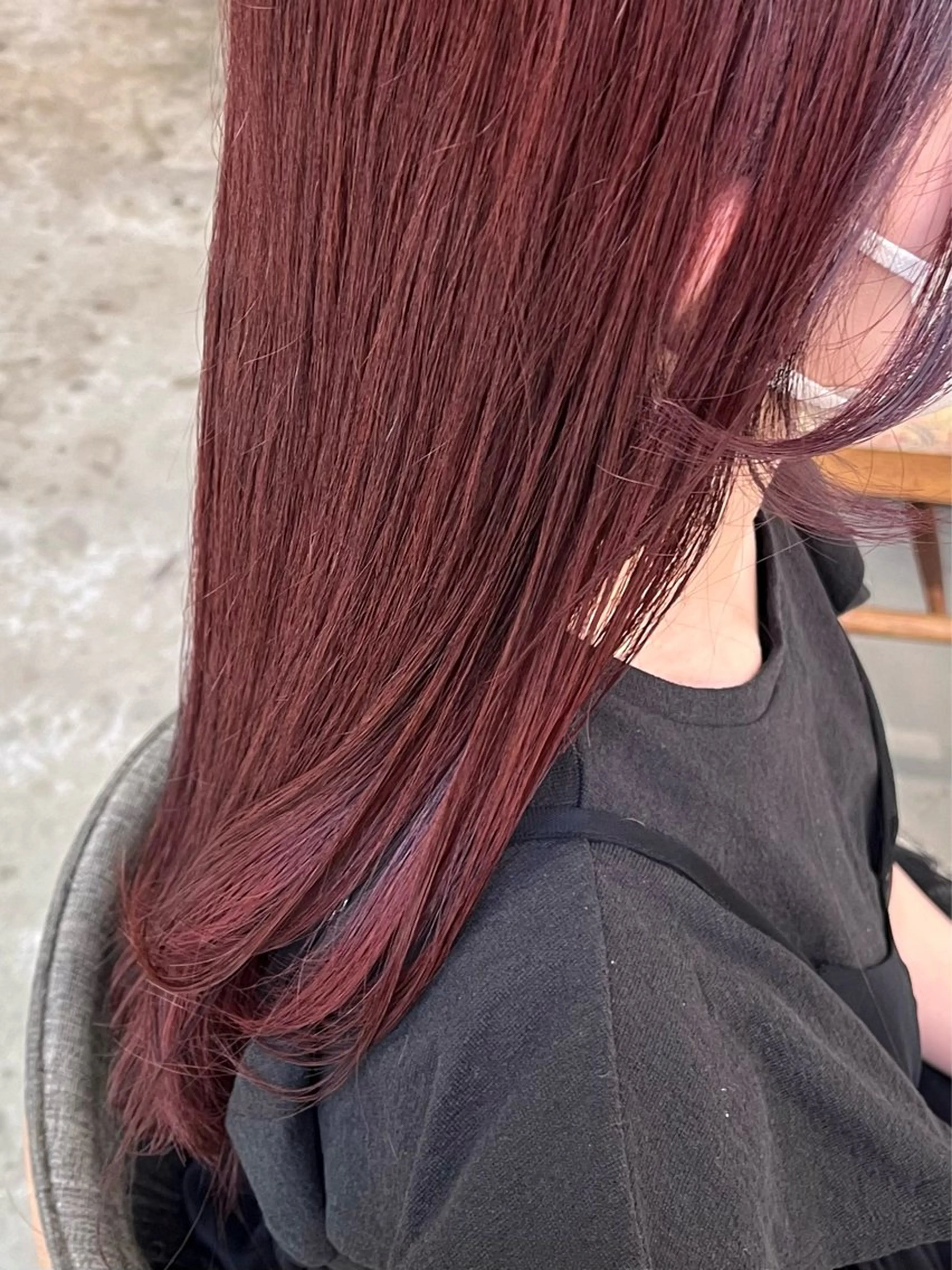 ロング カラー ブラウンカラー レッドカラー レッドブラウン ヘアカラー トリートメント 暖色/まろベージュ/ シカタユウカのヘアスタイル