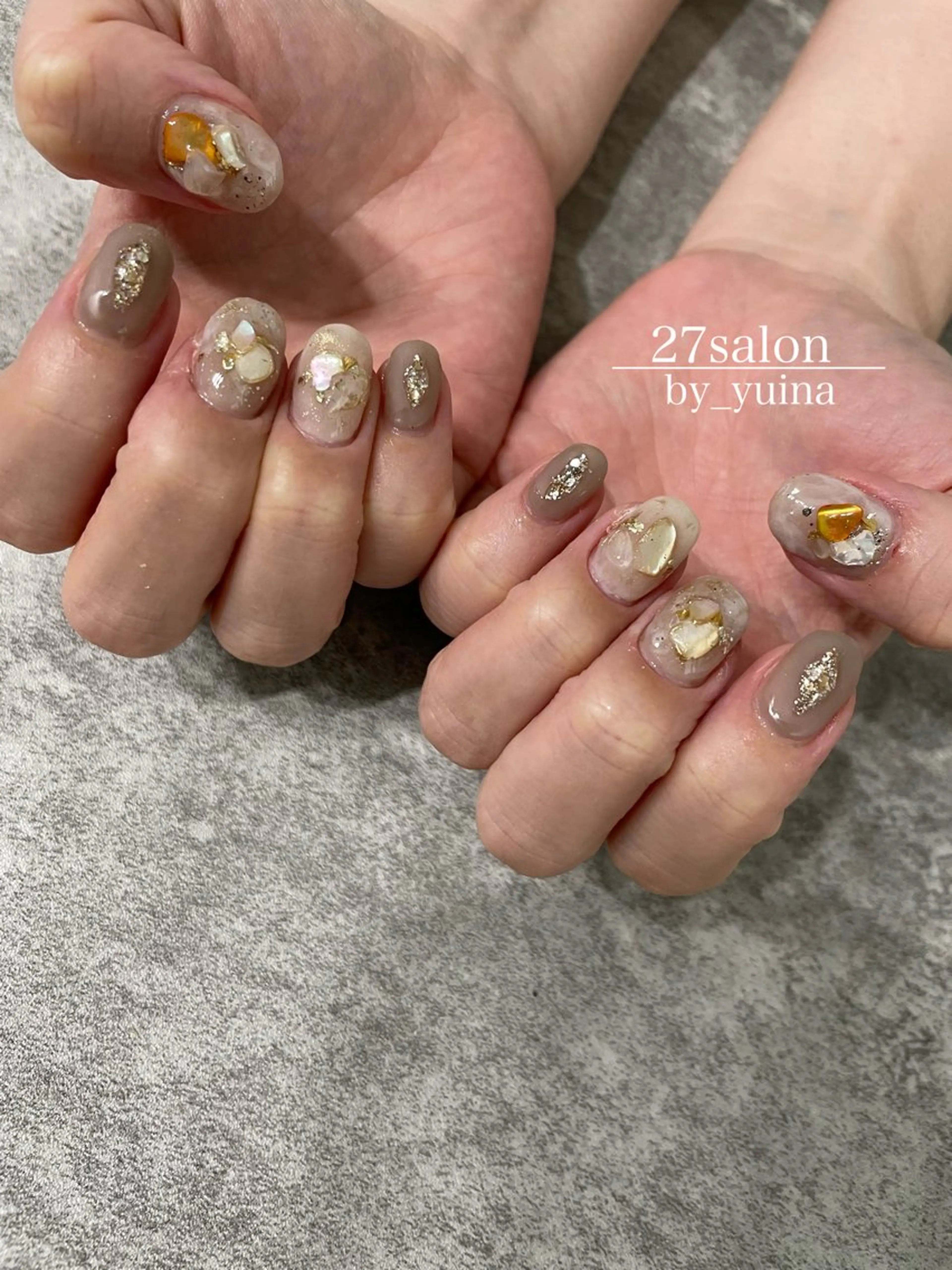 ネイル ニュアンスネイル ハンドネイル 27salon yuinaのネイルデザイン