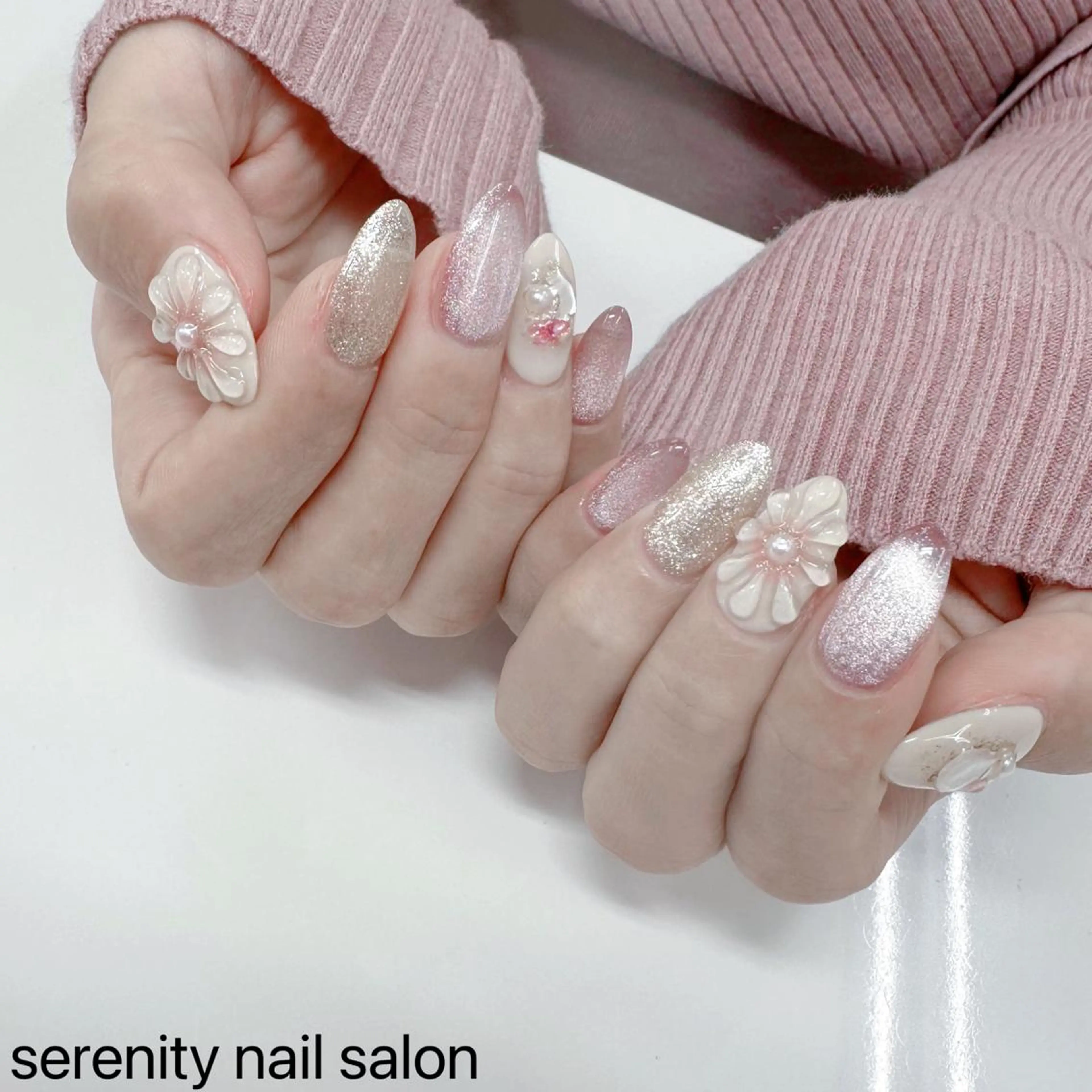 ネイル ハンドネイル ハンドケア ✨Serenity ワンホンネイルのネイルデザイン