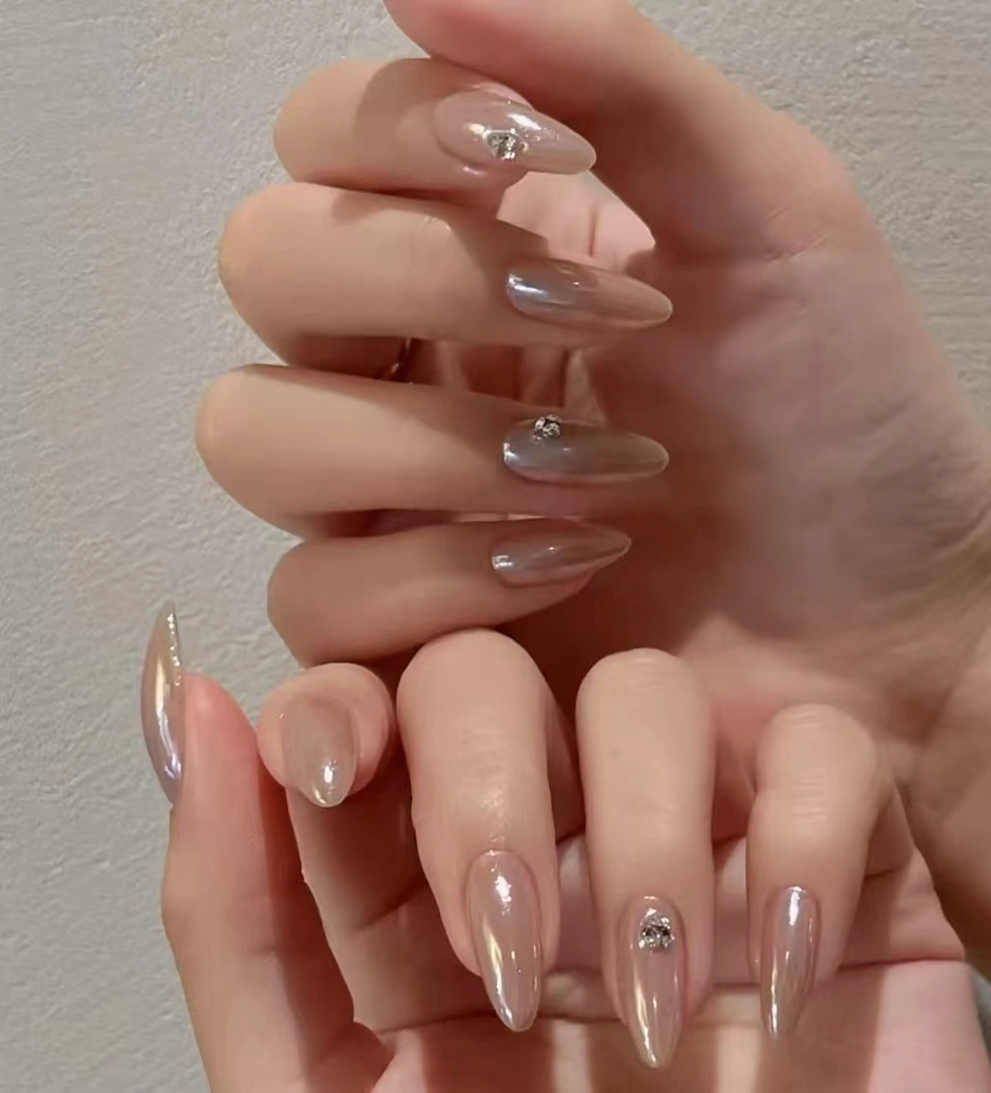 ネイル フラワーネイル フレンチネイル ジェルネイル ガラスフレンチ ハート ハンドネイル 相沢 さやかのネイルデザイン