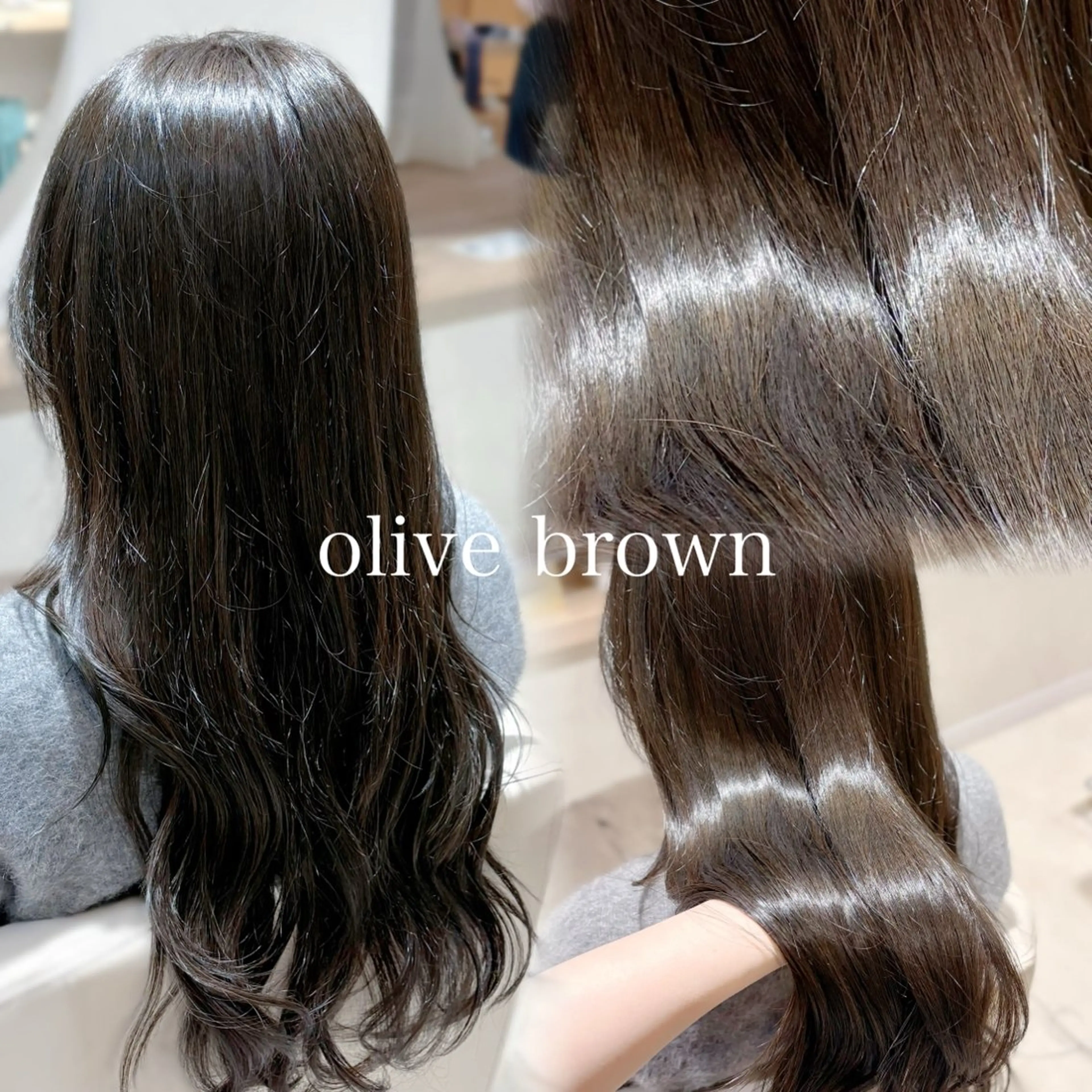 カラー ブラウンカラー オリーブブラウン ヘアカラー 大宮/韓国ヘア/ yuzuki🌙のヘアスタイル