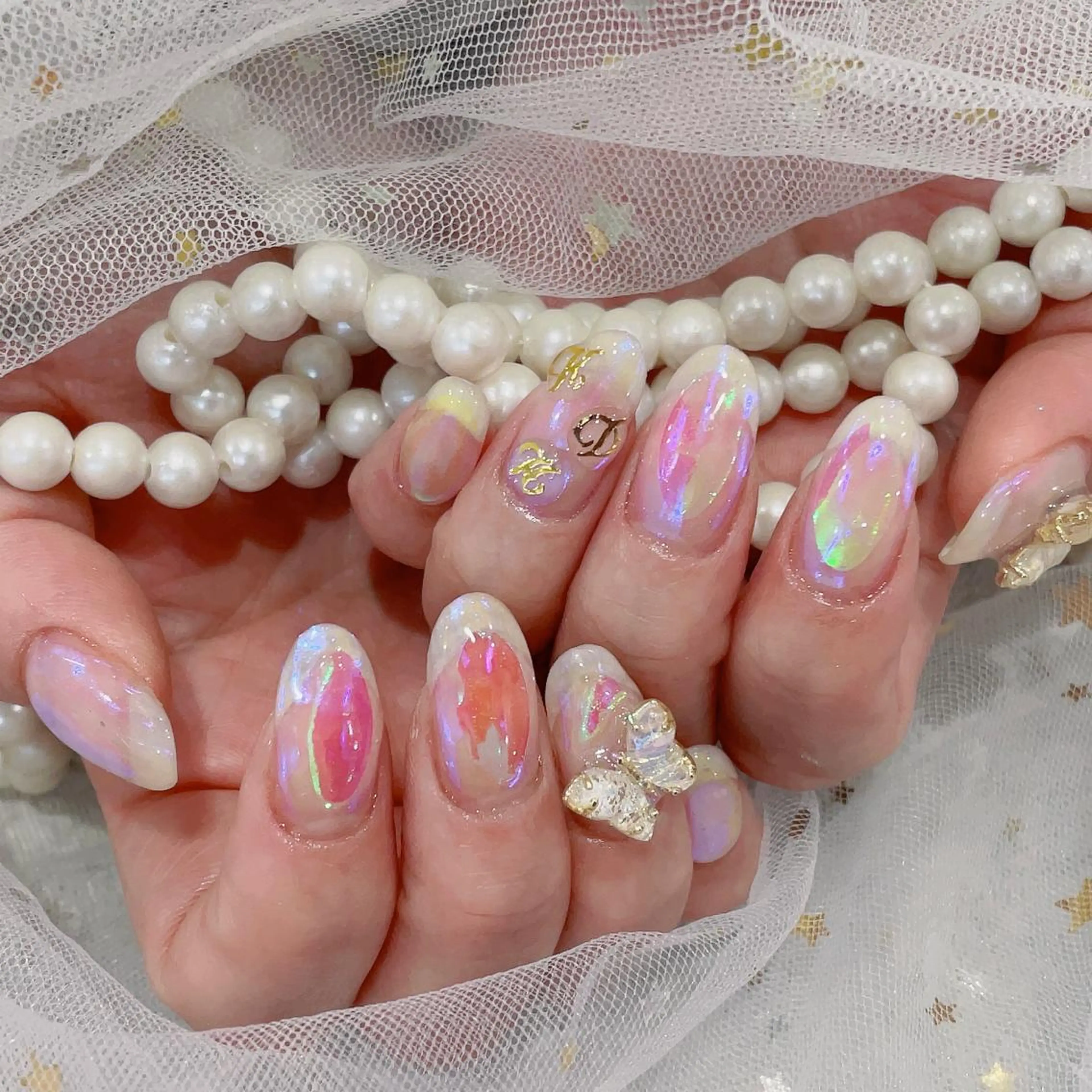 ミディアム ネイル ハンドネイル cho nailのネイルデザイン