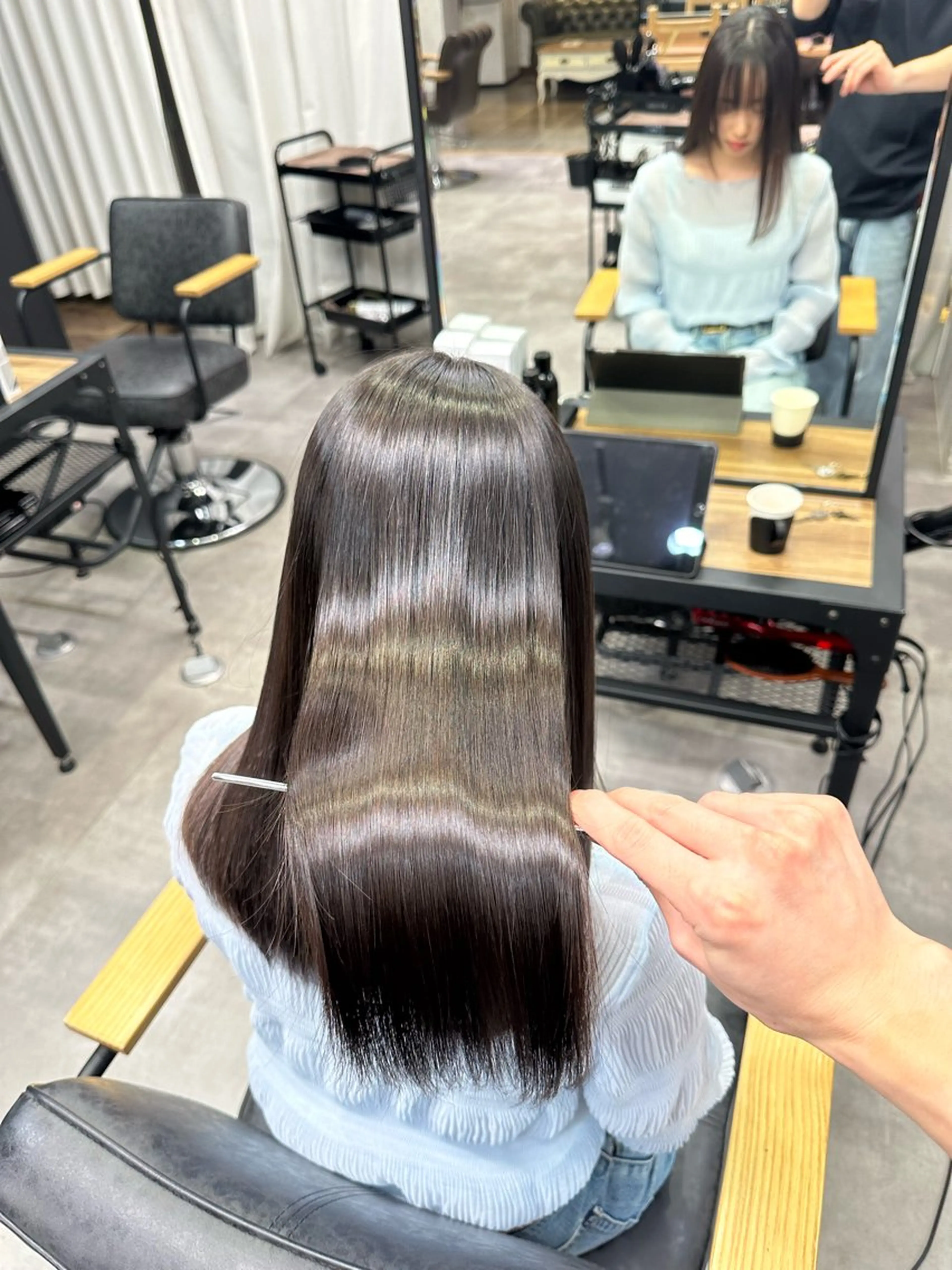 セミロング 縮毛矯正 トリートメント RAF TOKYO 2nd所属・美髪矯正/髪質改善/ ヒロムのヘアスタイル