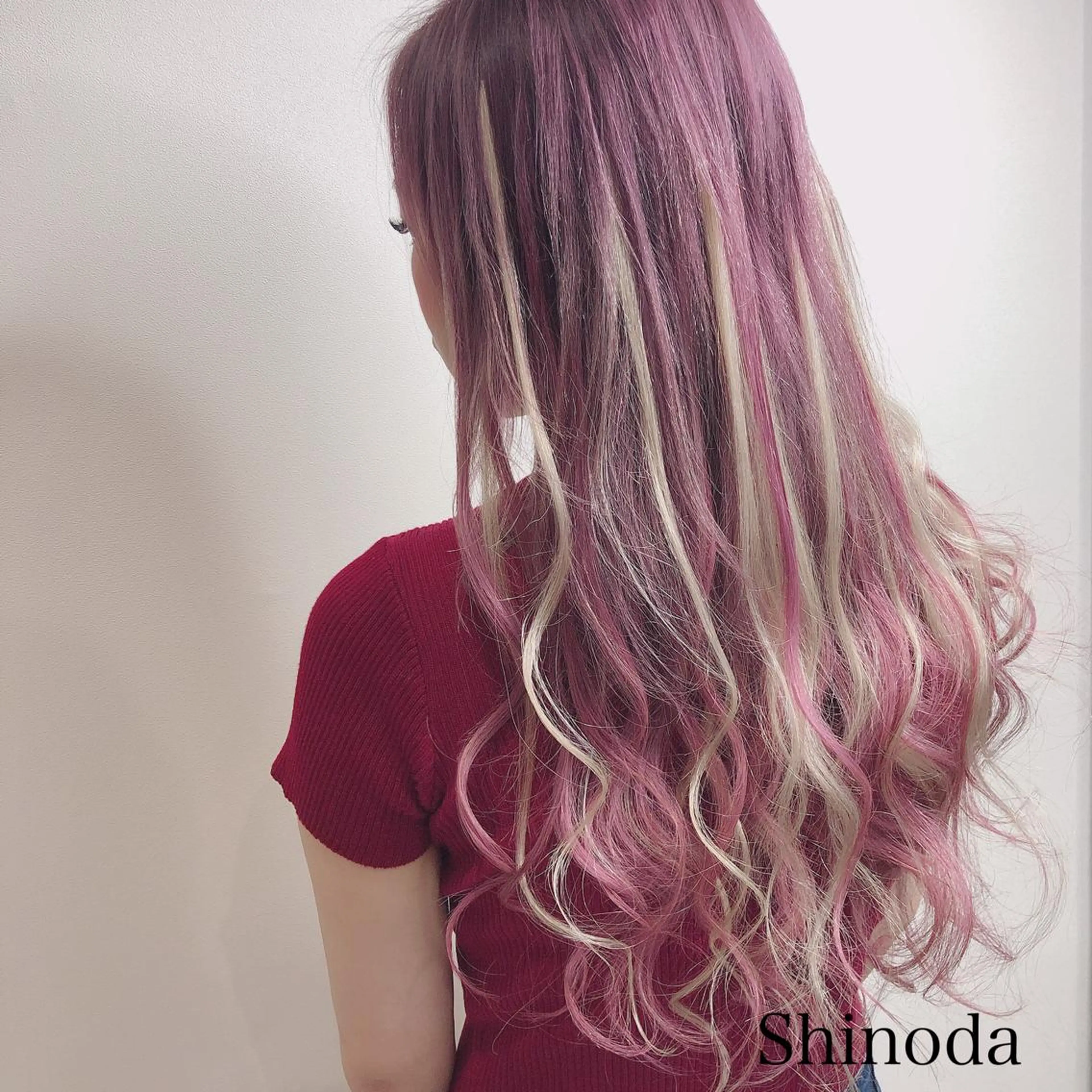 カラー メッシュ ピンクカラー 🦖店長🦖pino #しのだスペシャルのヘアスタイル