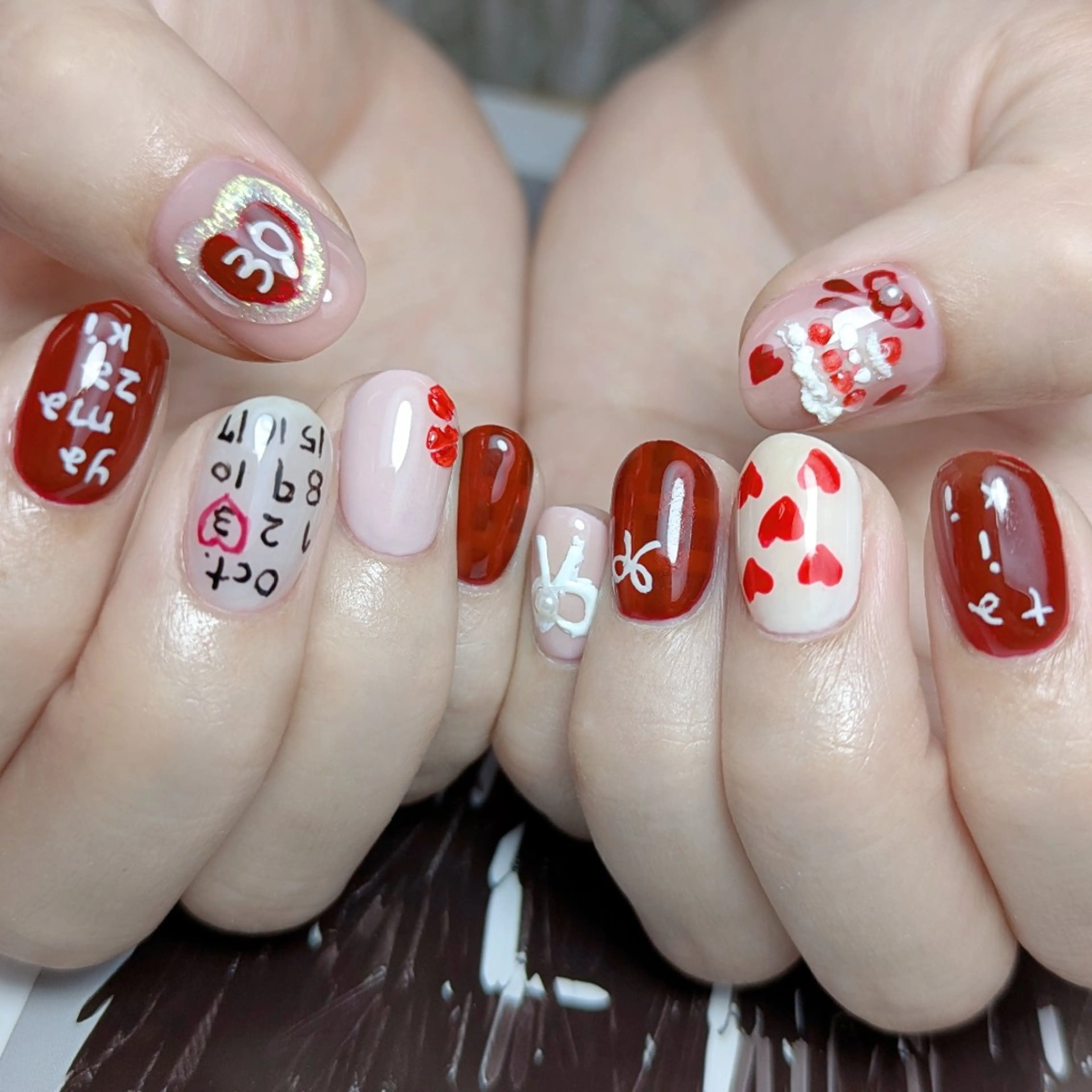 ネイル アートネイル キラキラネイル ラメ(グリッター) マグネットネイル ミラーネイル Cho Artネイル所属・Cho Art ネイルのネイルデザイン