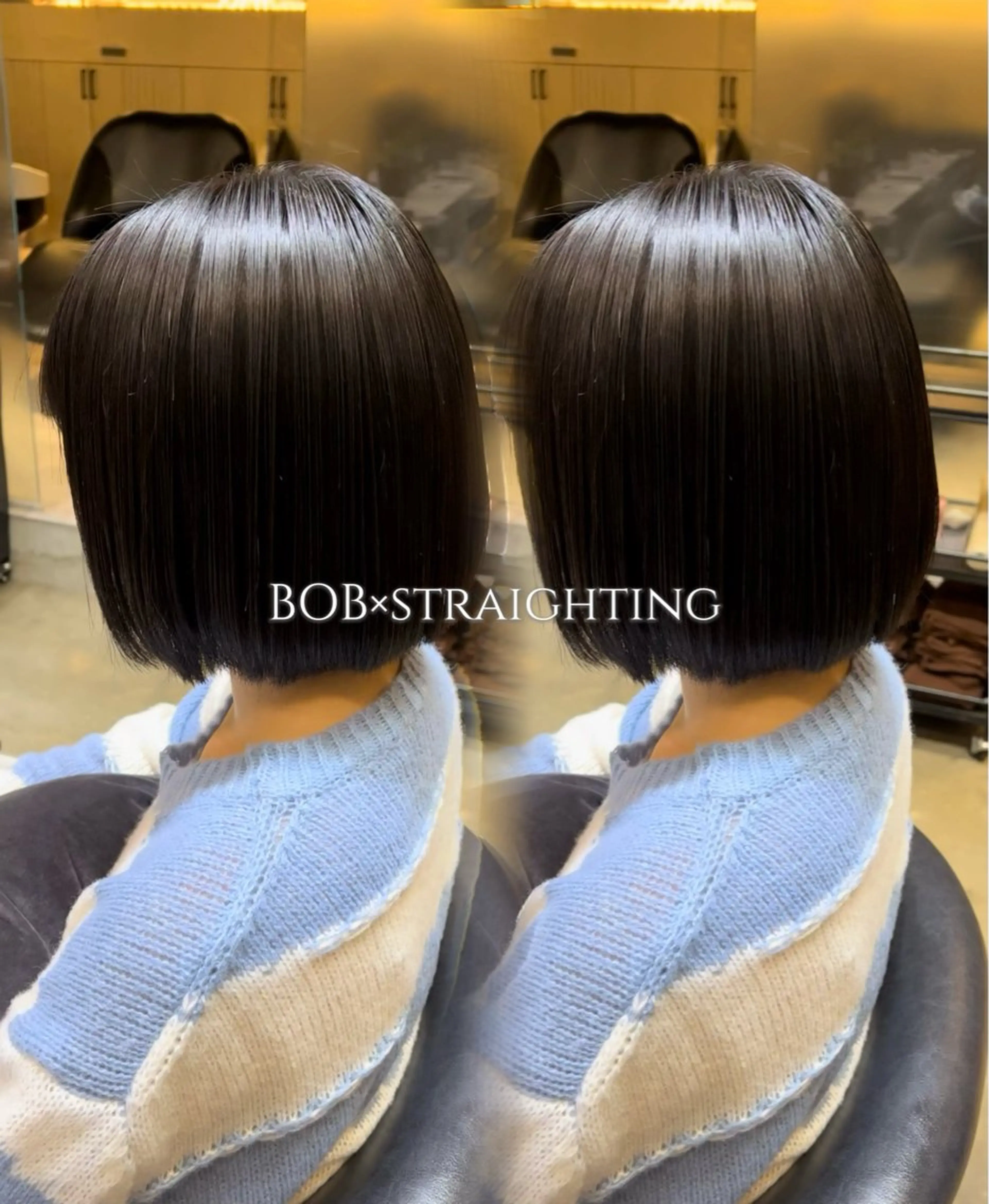 ショート 縮毛矯正 トリートメント Reve by lond所属・笑　璃  🎀／ ワンカラー／縮毛矯正のヘアスタイル