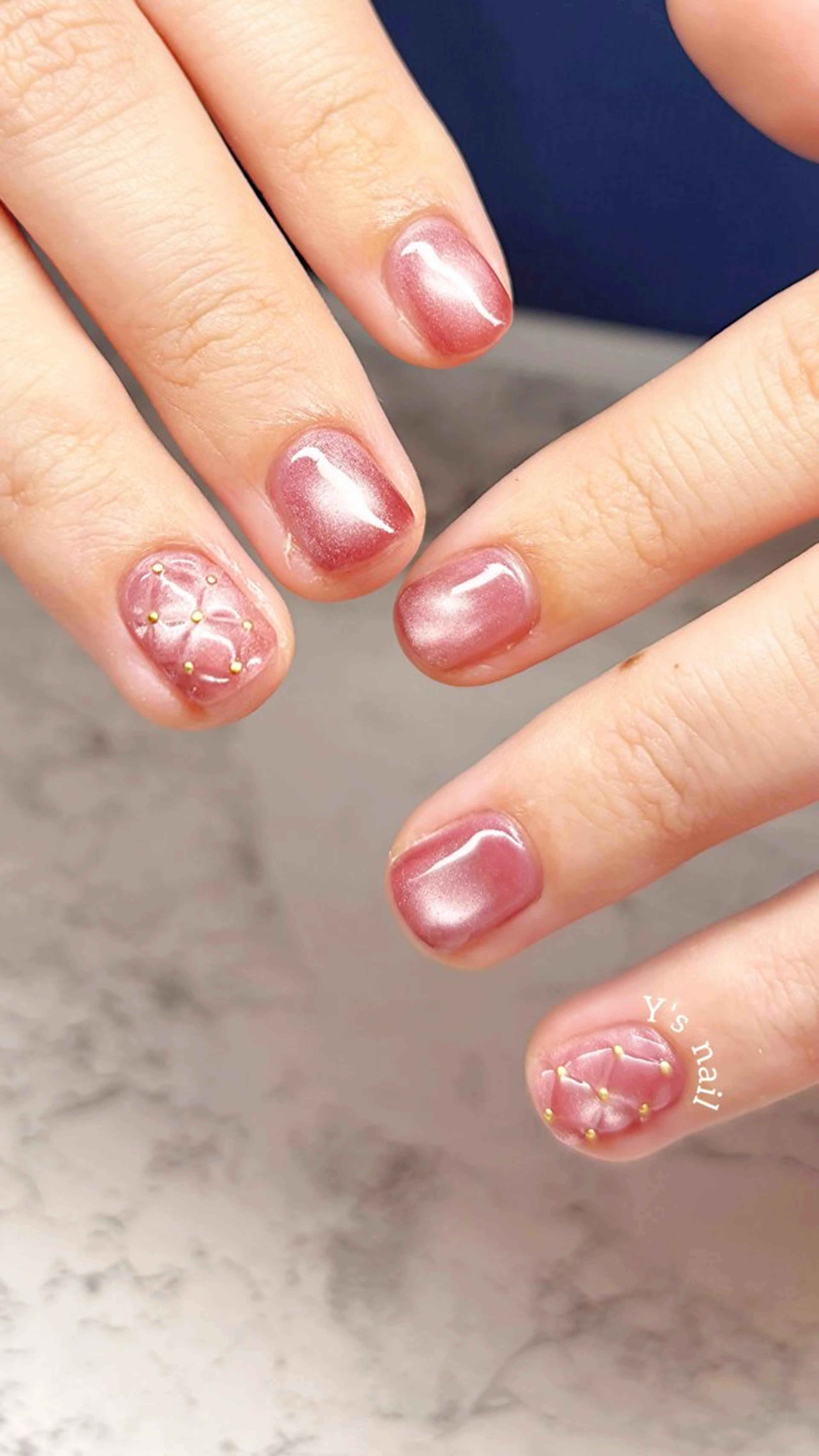 ネイル 韓国ネイル マグネットネイル ハンドネイル 手書きが得意🖌️ Y’s  nailのネイルデザイン