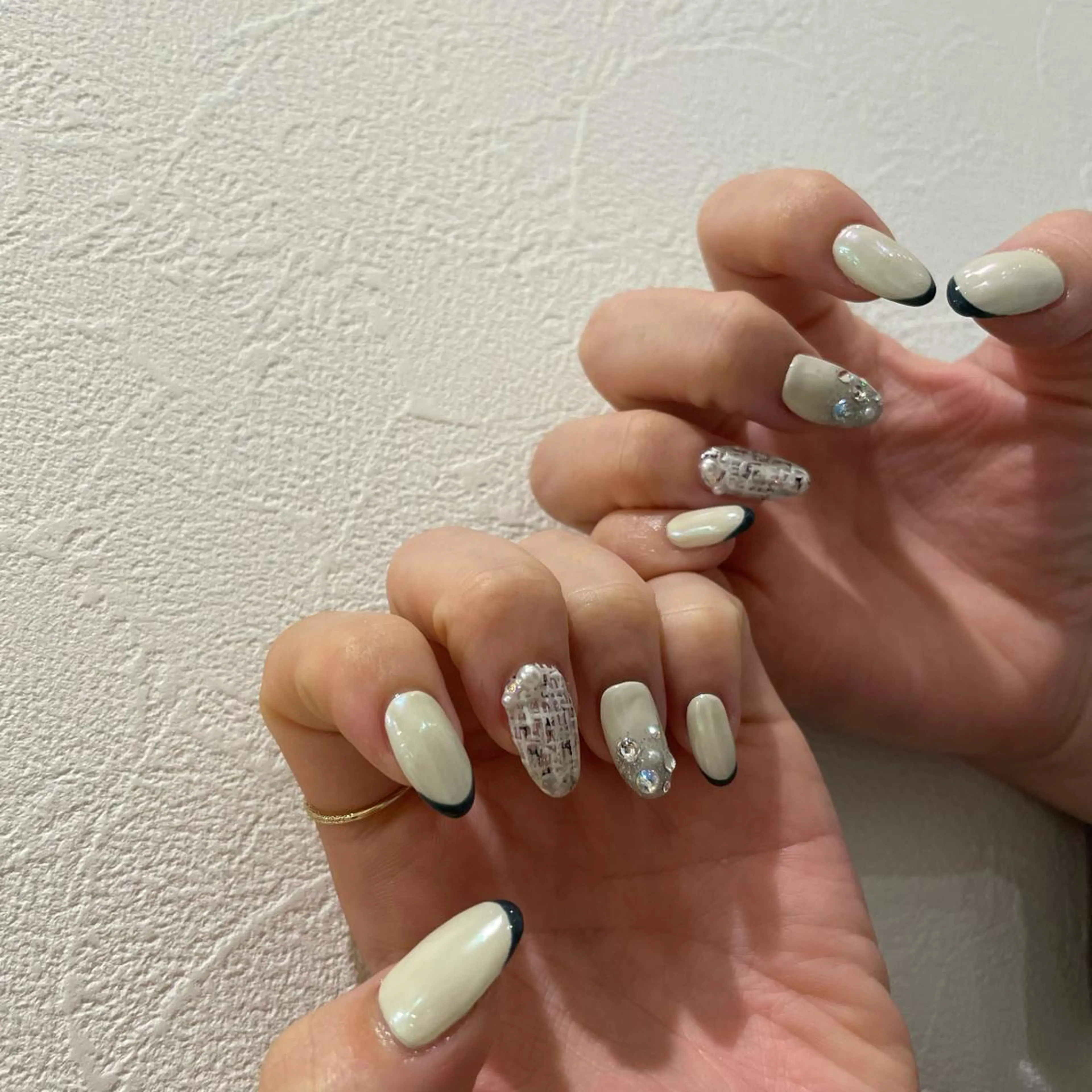ネイル 持ち込み 冬ネイル ハンドネイル miu nail所属・MIUNail YUMIのネイルデザイン