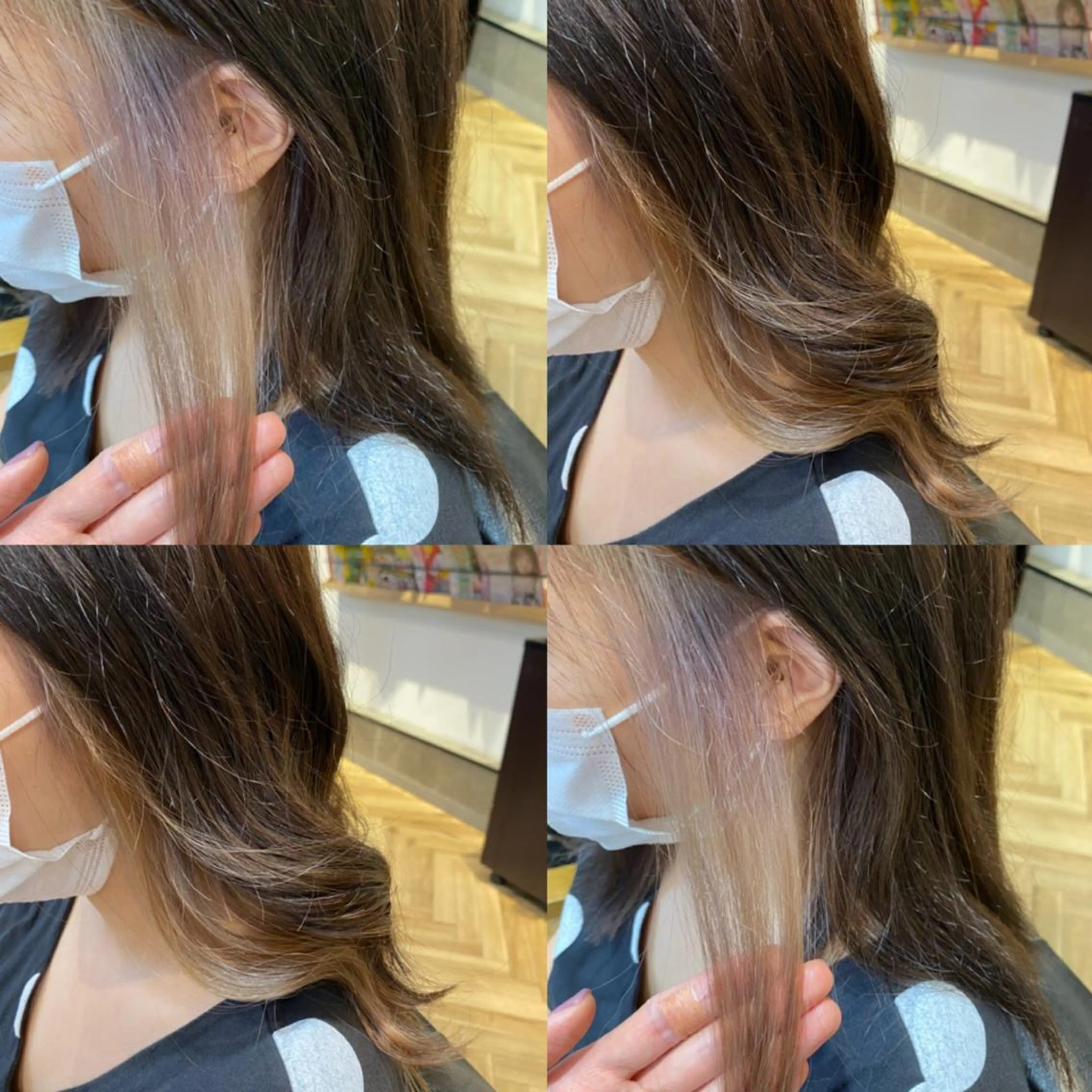ミディアム カラー ヘアカラー トリートメント 髪質改善艶髪 ℍ𝔸ℝ𝕌𝕂𝔸のヘアスタイル