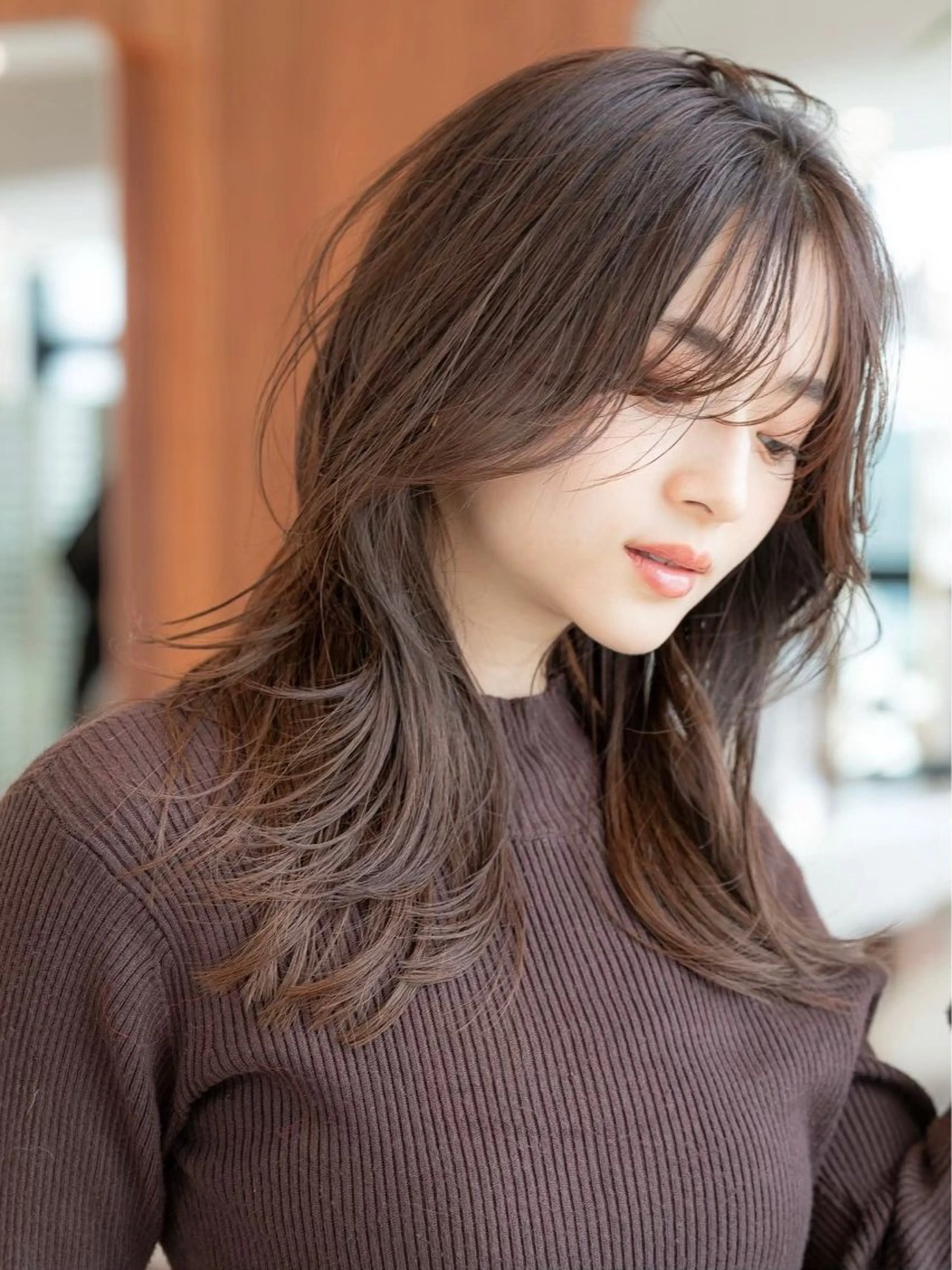 セミロング ヘアカラー いがらし ふうら /メンズカットのヘアスタイル