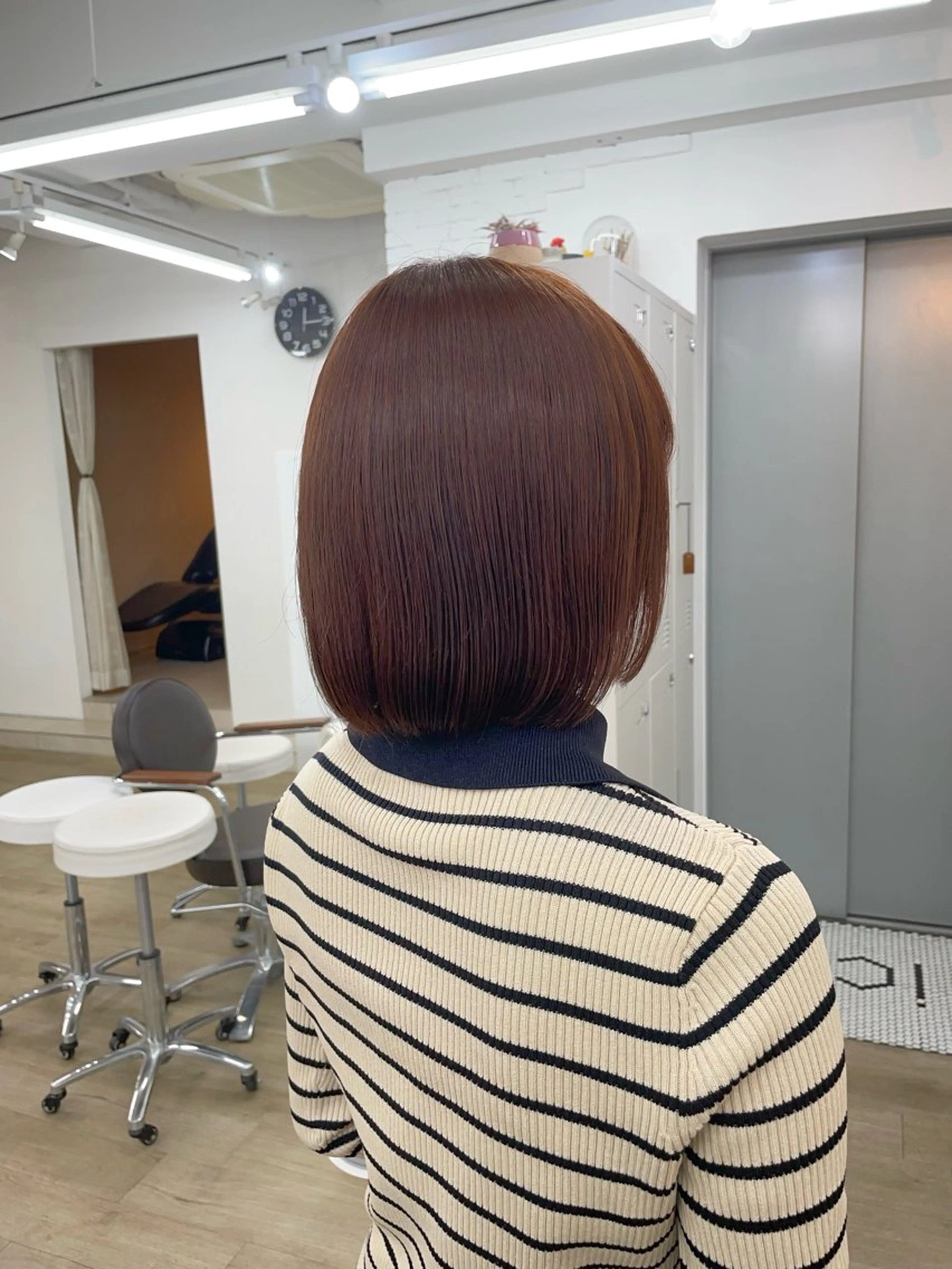 ショート カラー ブリーチ ダブルカラー ブリーチなしカラー オレンジ トリートメント カット ヘアカラー ✨髪質改善✨原宿 えのもと　はなのヘアスタイル