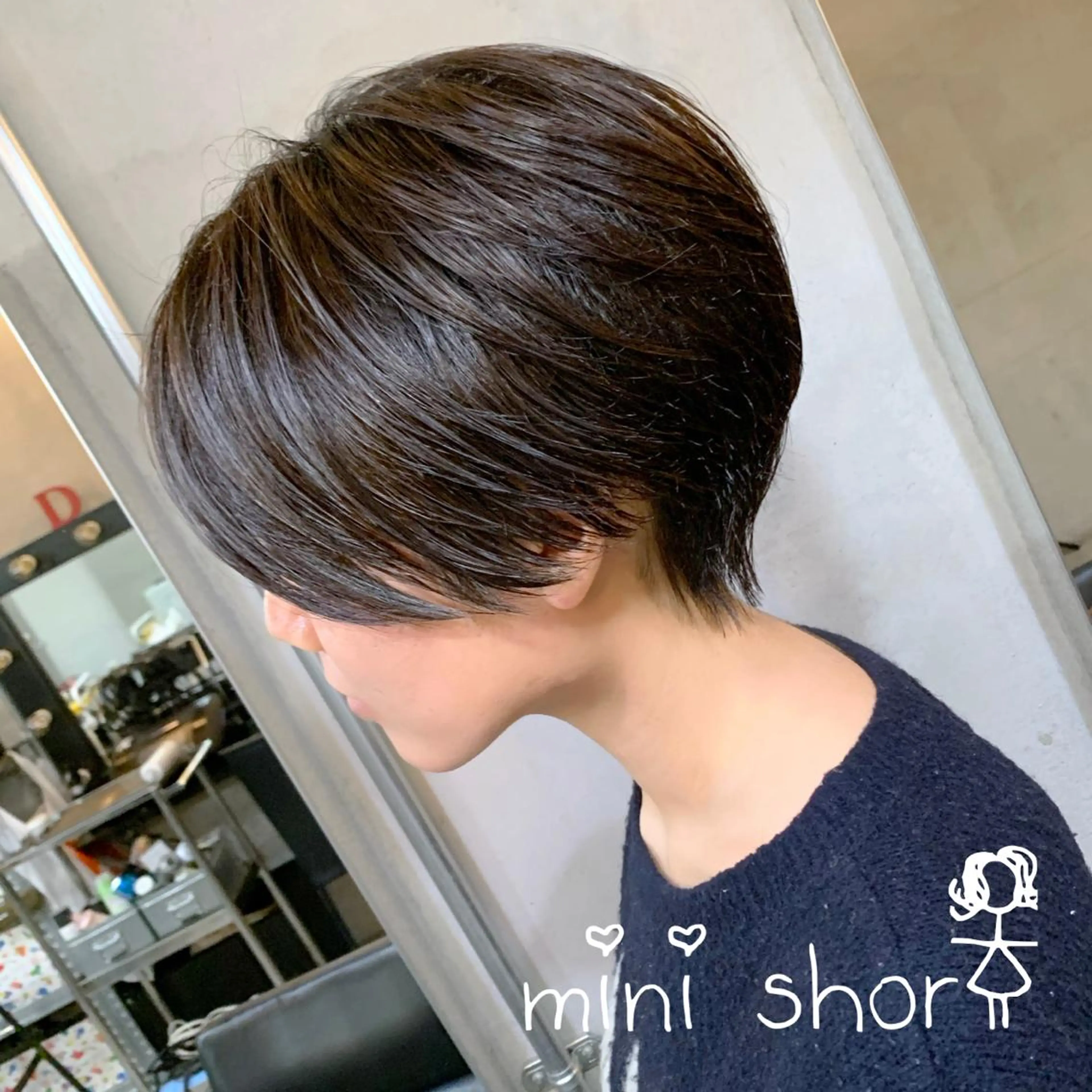 ショート ショートボブ ハンサムショート ボブ くせ毛 似合わせカット カット ヘアカラー トリートメント 韓国レイヤー×透明感 髪質改善　武田涼のヘアスタイル