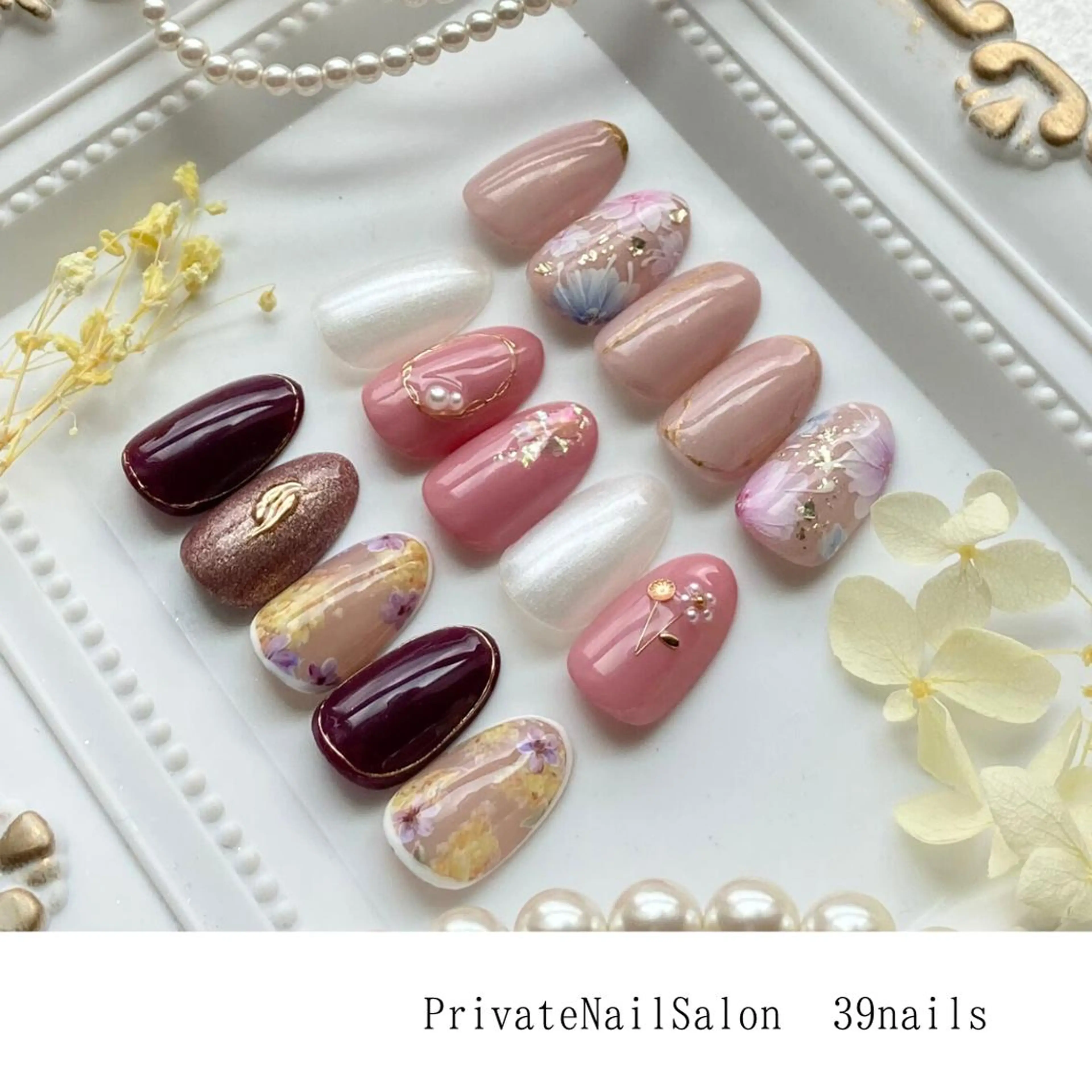ネイル ニュアンスネイル オフィスネイル ブライダルネイル 39-nails EharaMikuのネイルデザイン