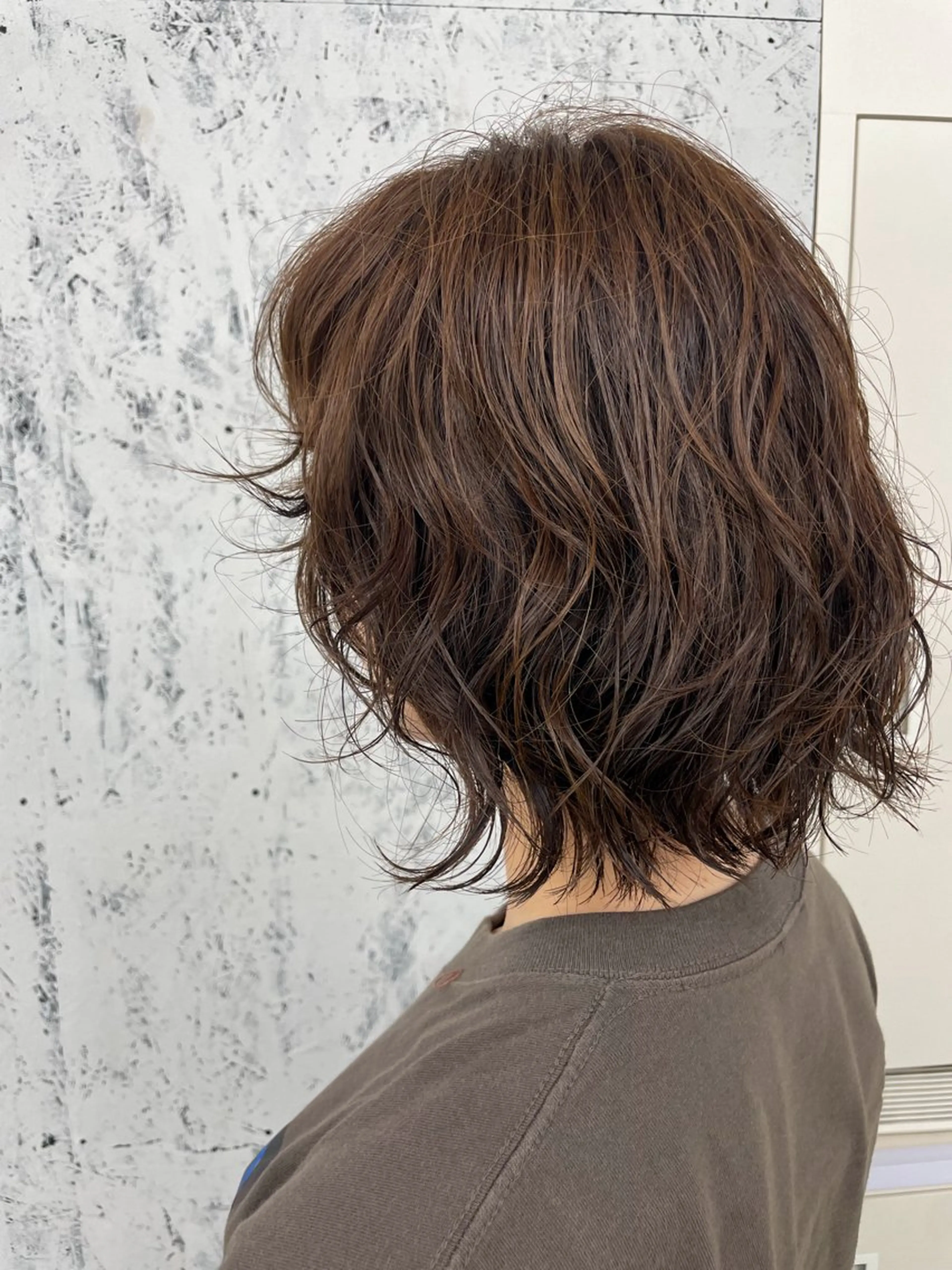 ショート ボブ レイヤーカット ウルフカット カット パーマ レイヤー/ショート/ 艶カラー/なかちゃんのヘアスタイル