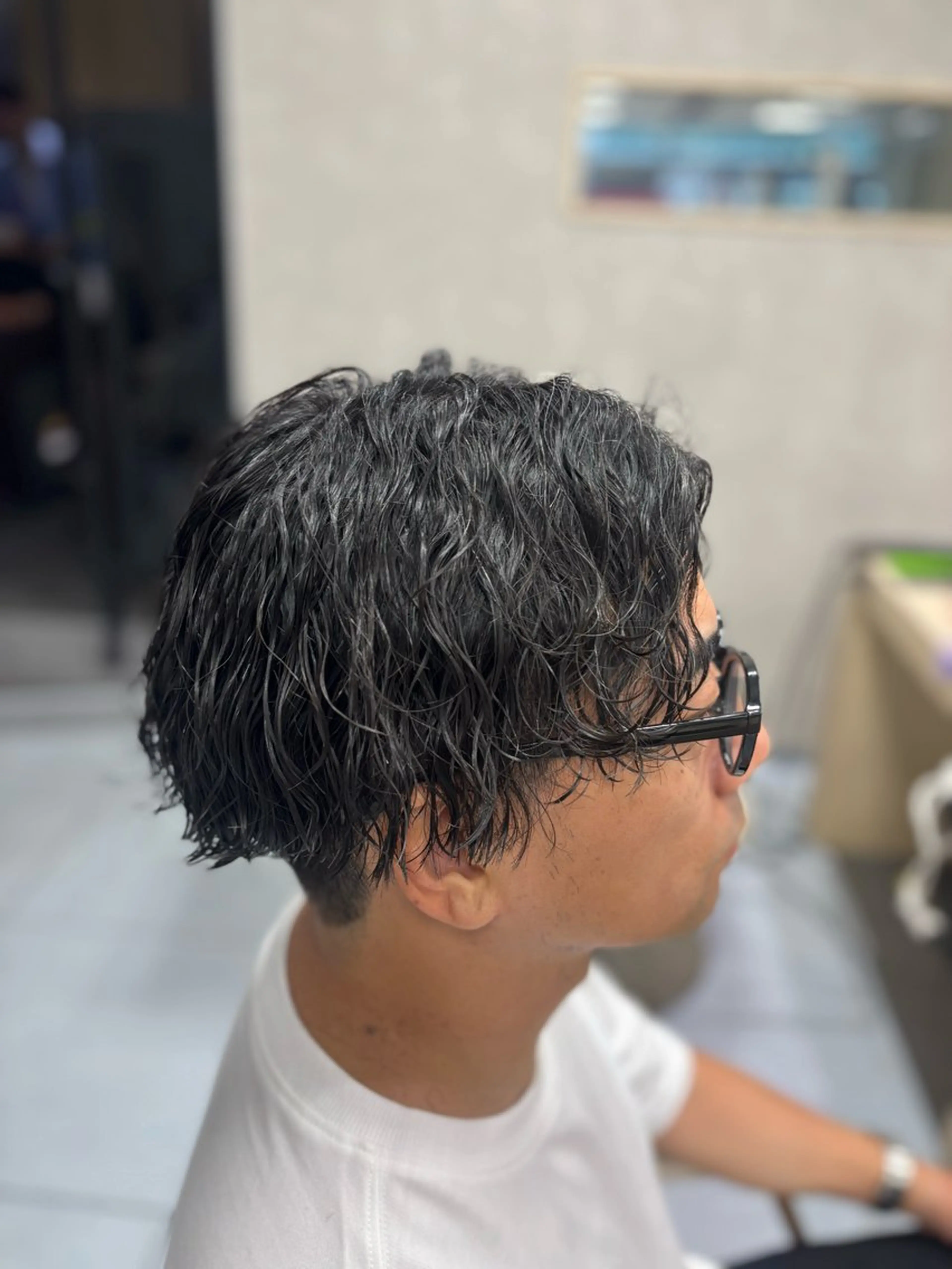 ショート パーマ メンズ カット パーマ メンズ特化韓国風 パーマスタイル/りんのヘアスタイル