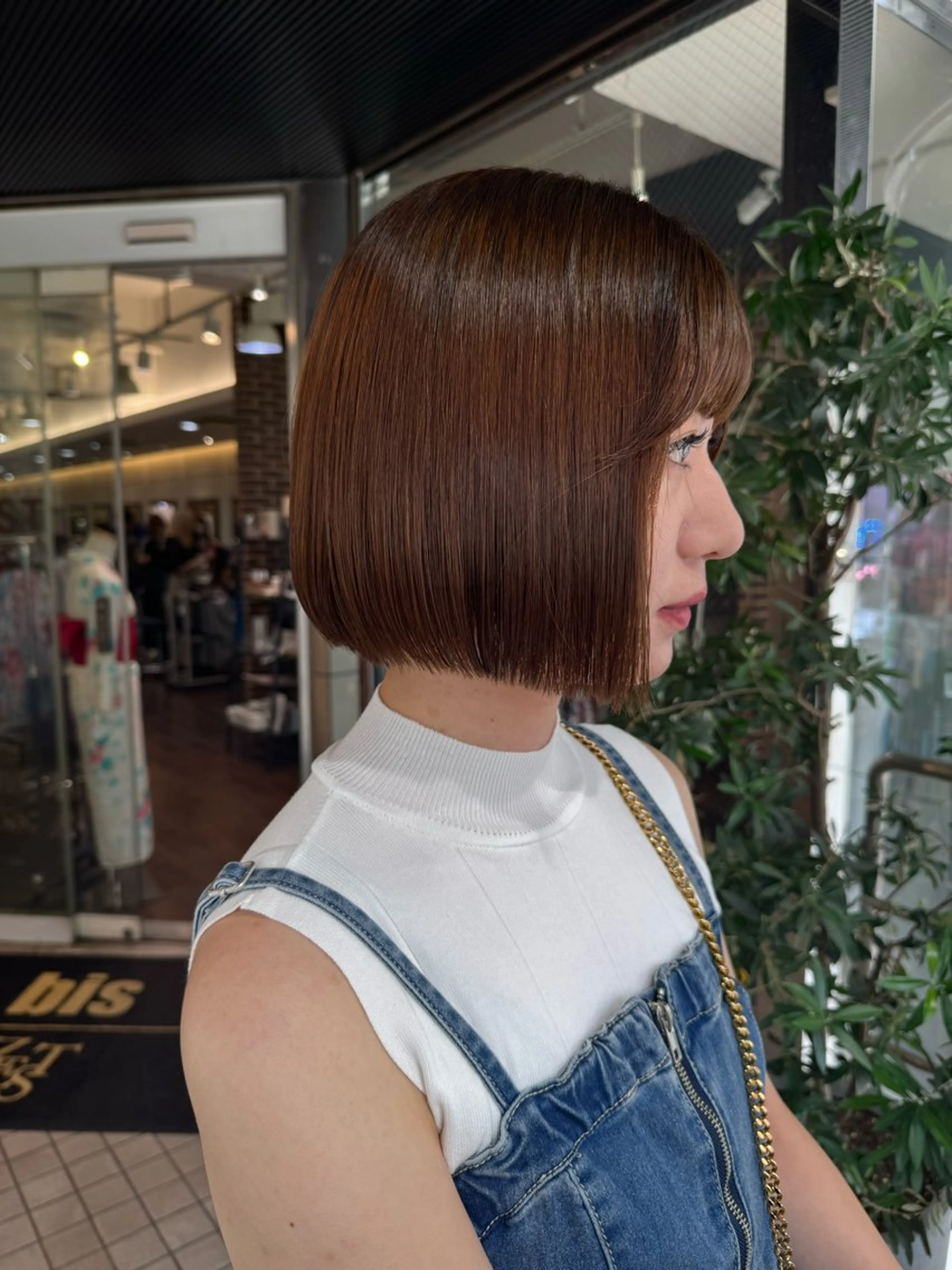 ミディアム 切りっぱなしボブ ボブ 韓国風ヘア designcolo r/似合わせNOKAのヘアスタイル
