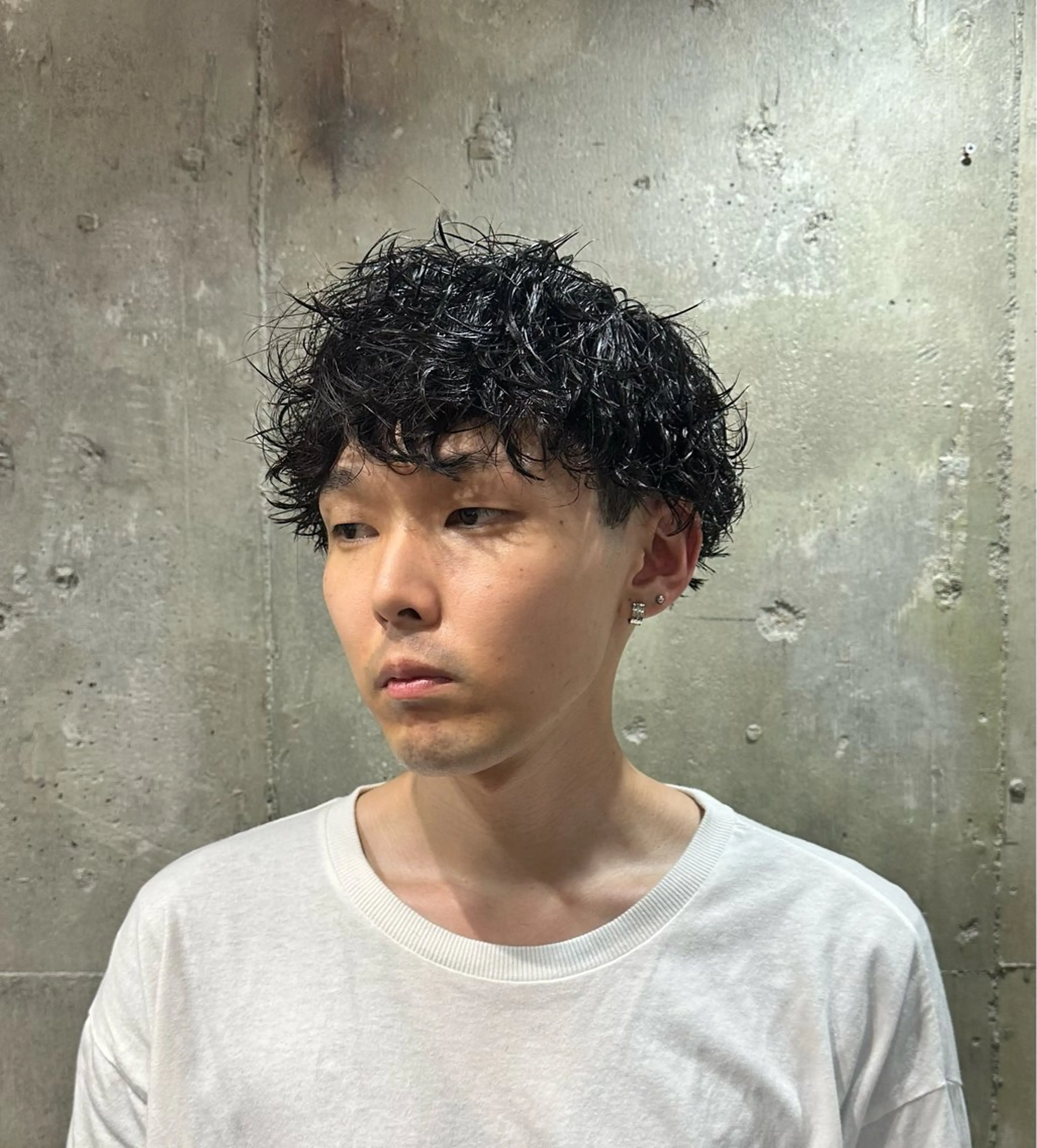 ショート パーマ メンズ メンズパーマ 波巻きパーマ メンズサロン alfRed白井のヘアスタイル