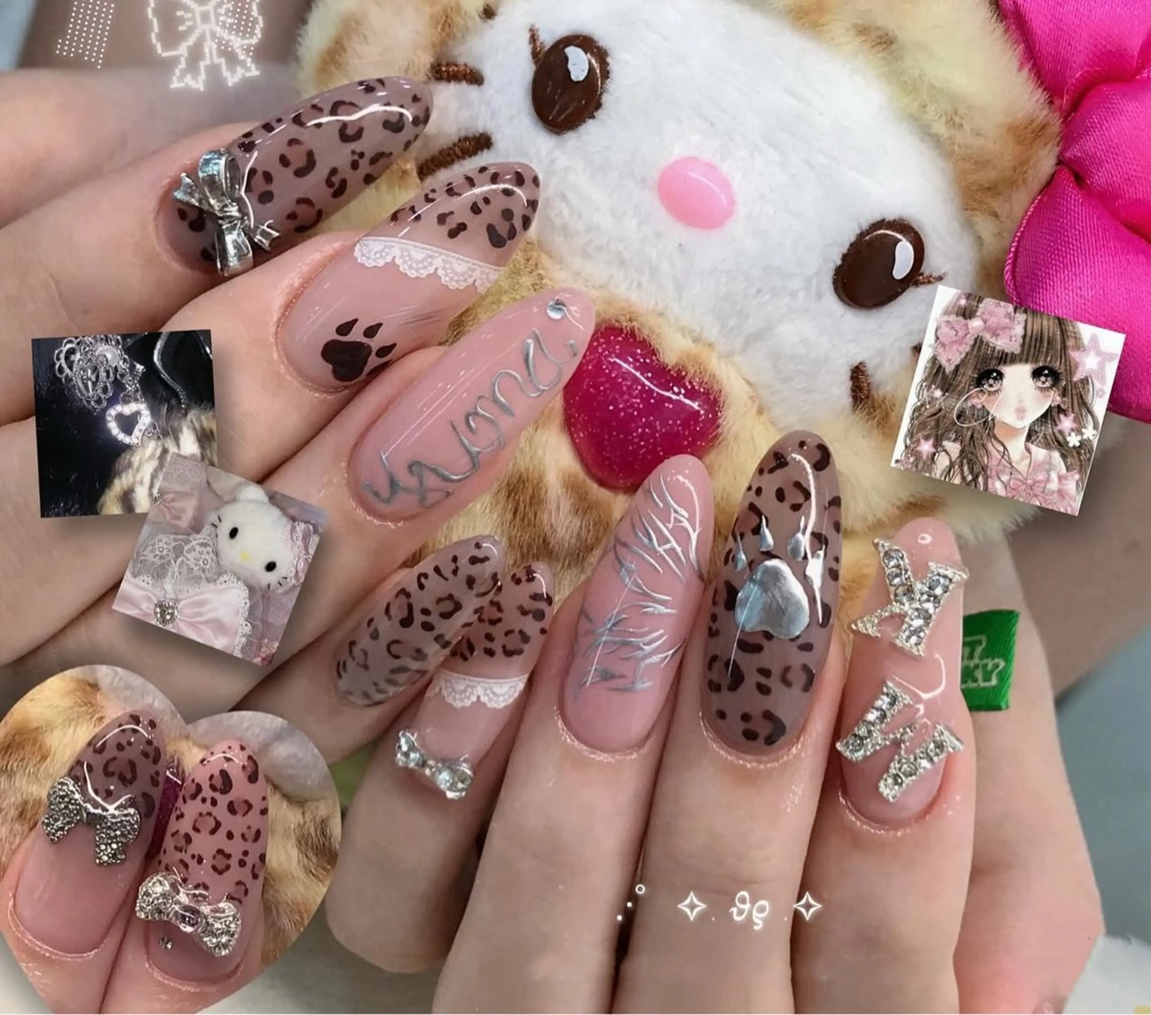 ネイル ブラウン チークネイル 桜ネイル 長さ出し フットネイル ハンドネイル XIINH NAIL SALONのネイルデザイン