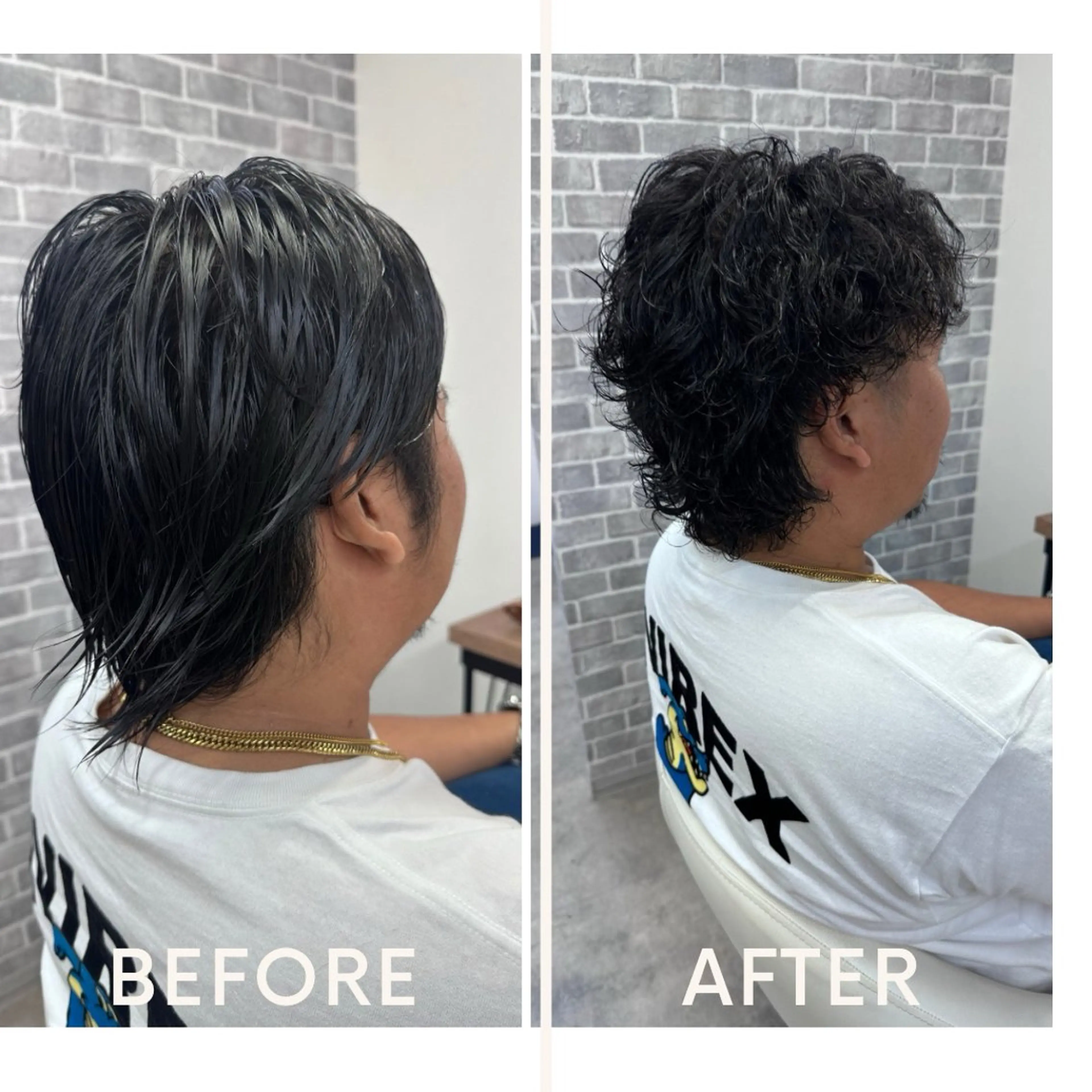 パーマ メンズ メンズパーマ ボブ カット パーマ トリートメント Noy所属・Noyヨシモト ヒロトのヘアスタイル