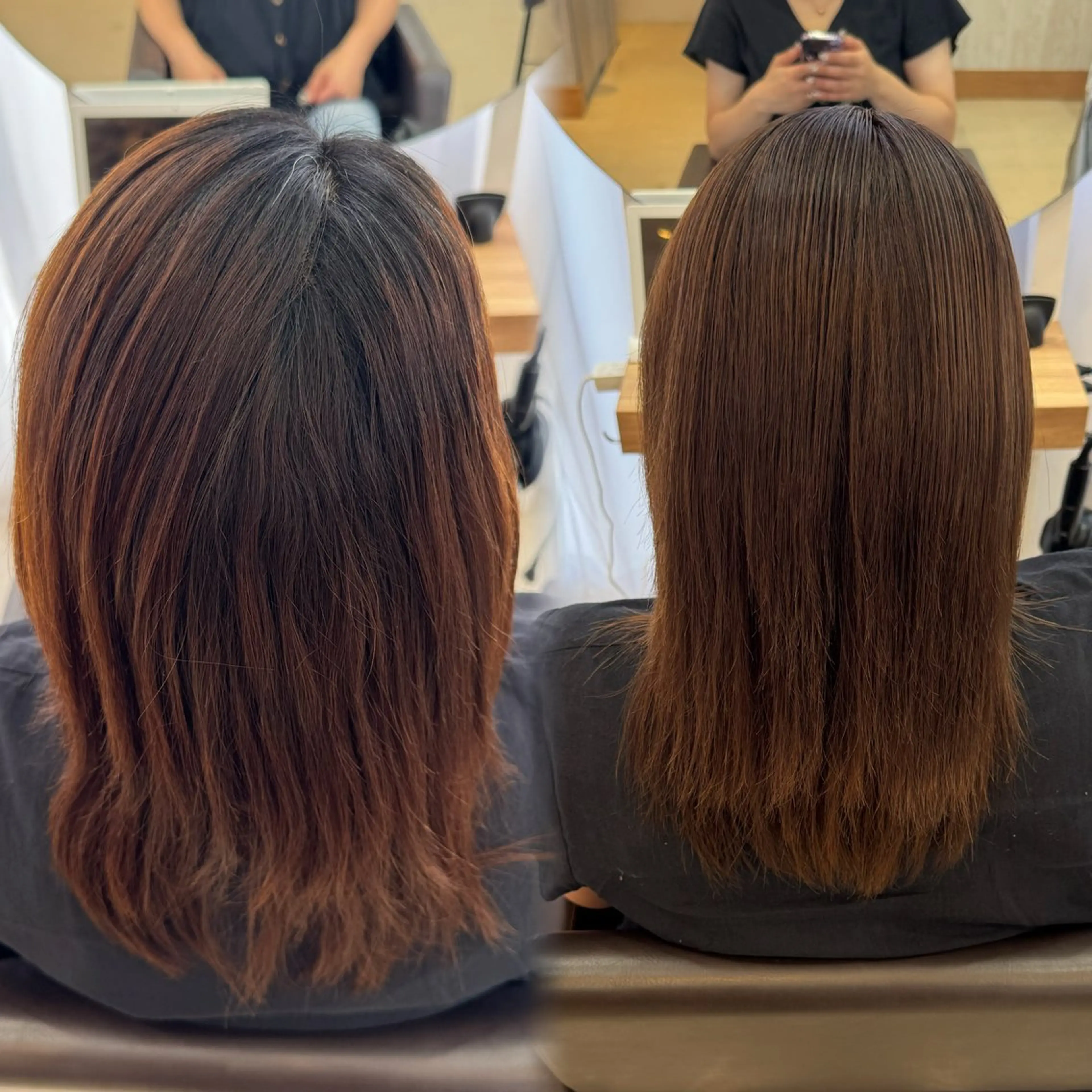 ミディアム ヘアカラー lapereau ayanaのヘアスタイル