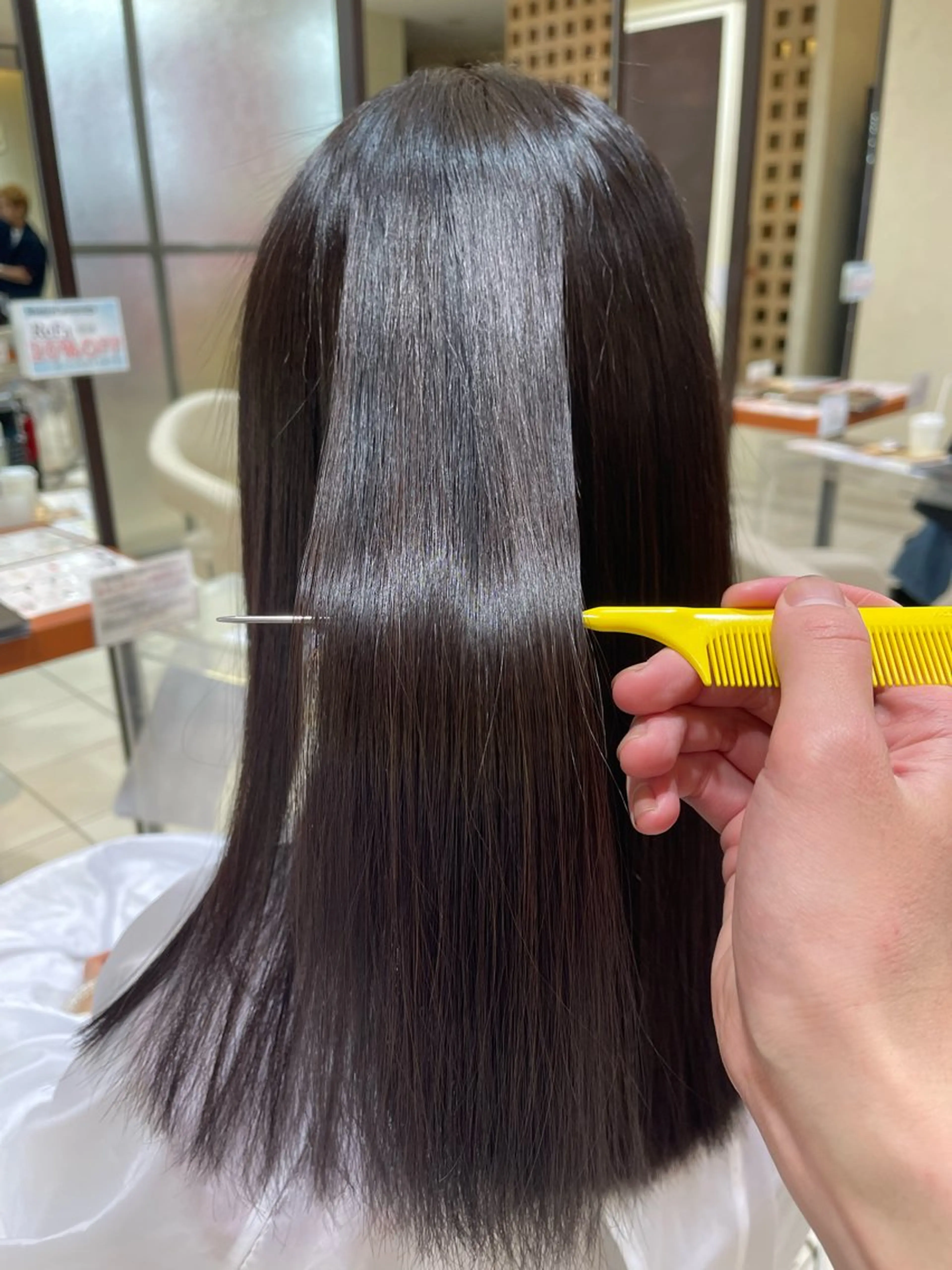 ロング 髪質改善 カット 縮毛矯正 トリートメント カネヒラ リョウスケのヘアスタイル