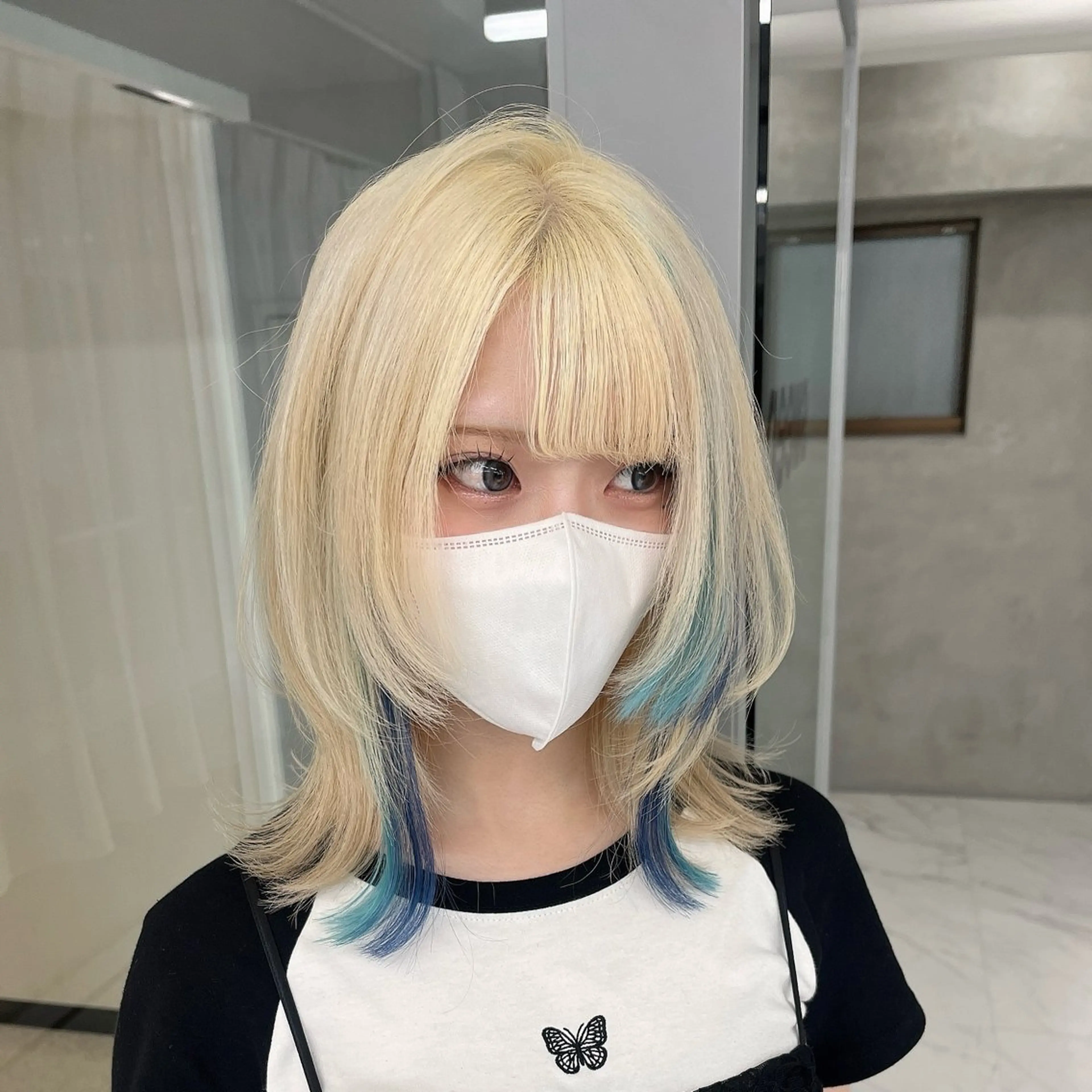 ミディアム エクステ レイヤーカット りおな/エクステ /ミルクティーカラーのヘアスタイル