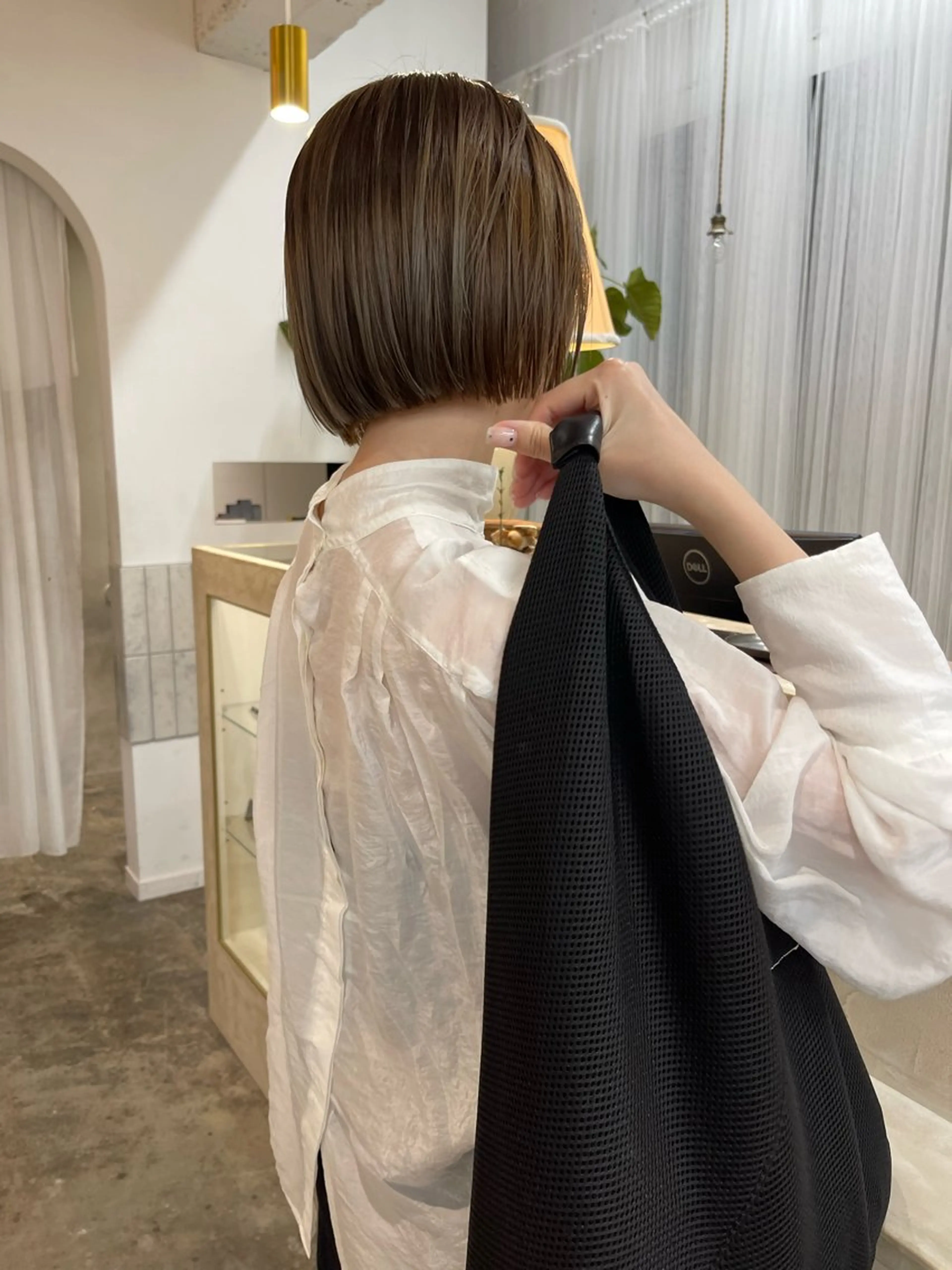 ミディアム カラー カット ヘアカラー Terve.野崎 真里奈/暖色ベージュのヘアスタイル