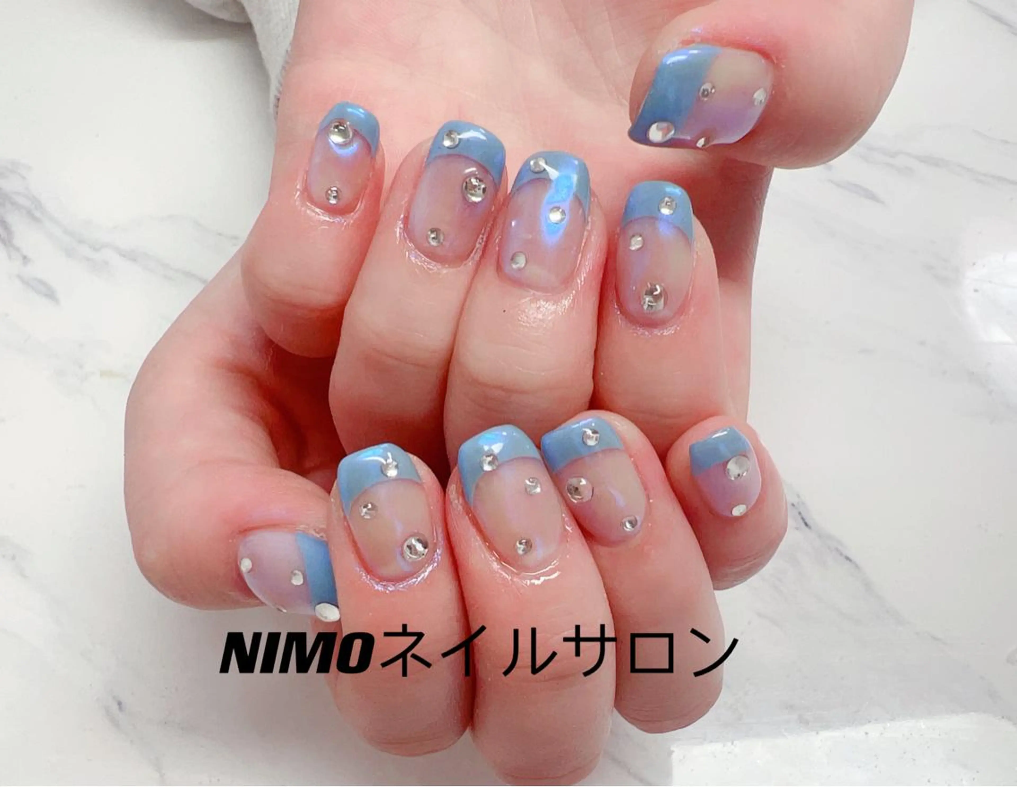 ショート カラー ネイル ハンドネイル ハンドケア NIMO ネイルサロンのネイルデザイン