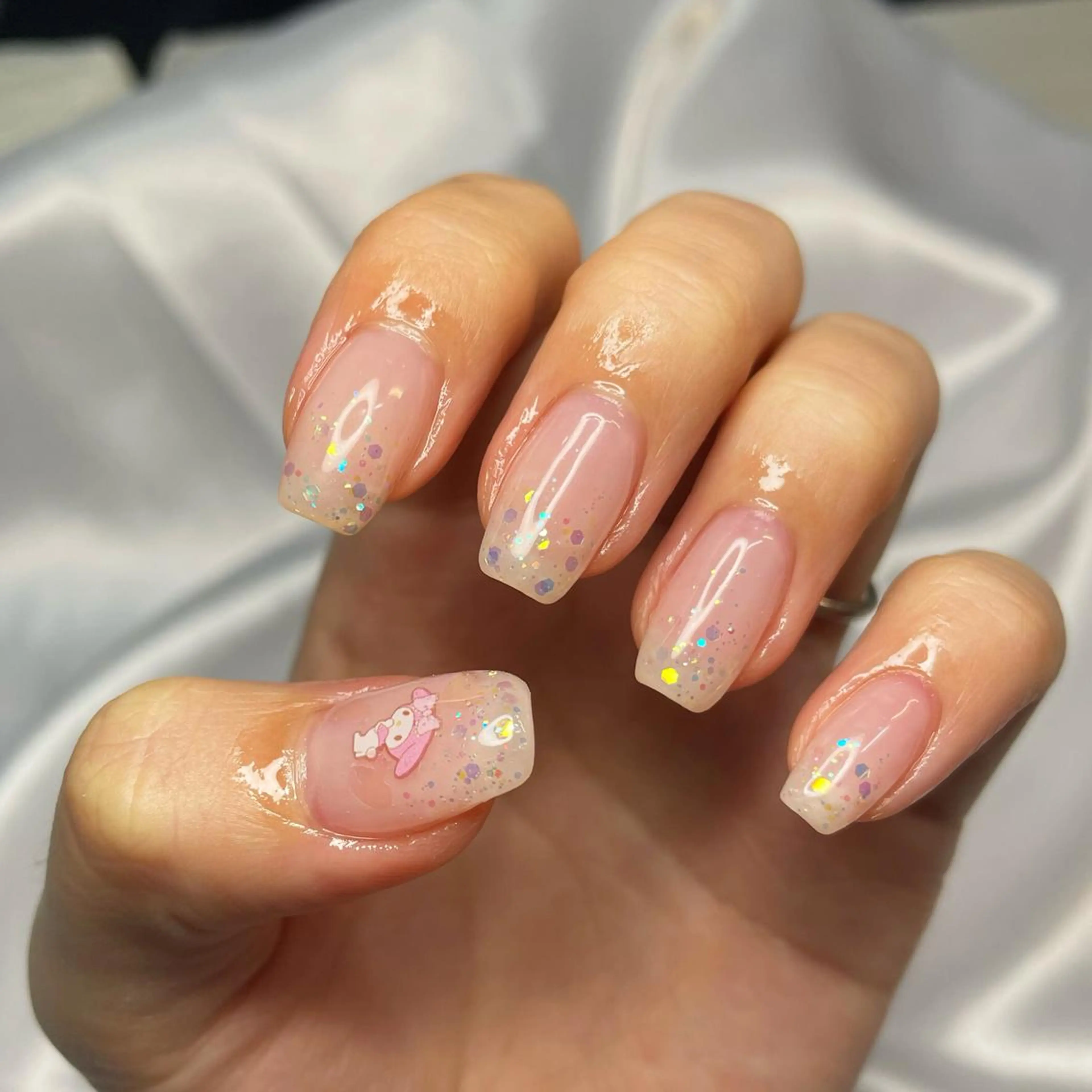 ネイル ラメ(グリッター) ラメグラデーション 韓国/網紅/パーツ M-salonのネイルデザイン