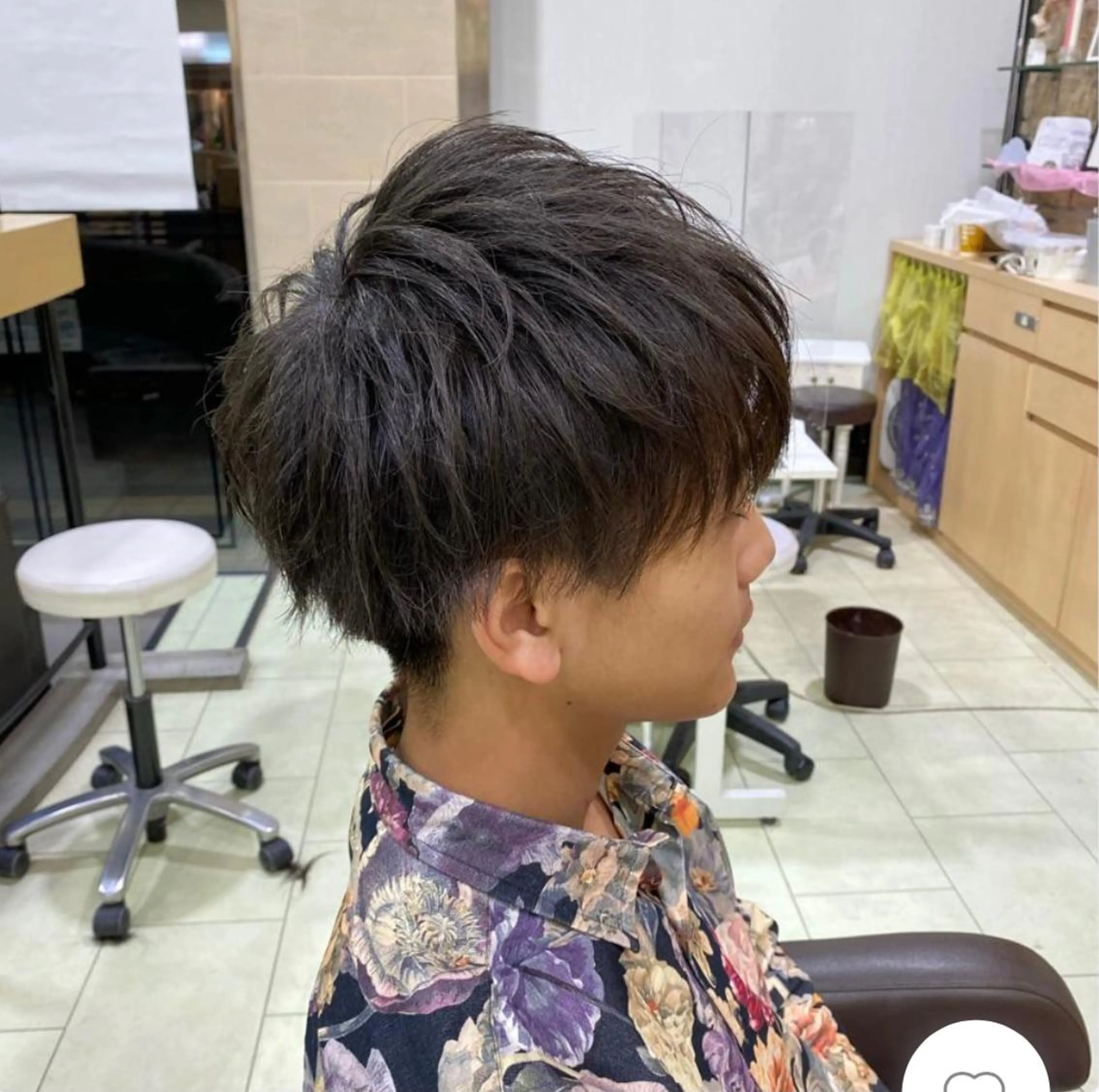 ミディアム メンズ ダウンパーマ🇰🇷 毛流れパーマ【かな】のヘアスタイル