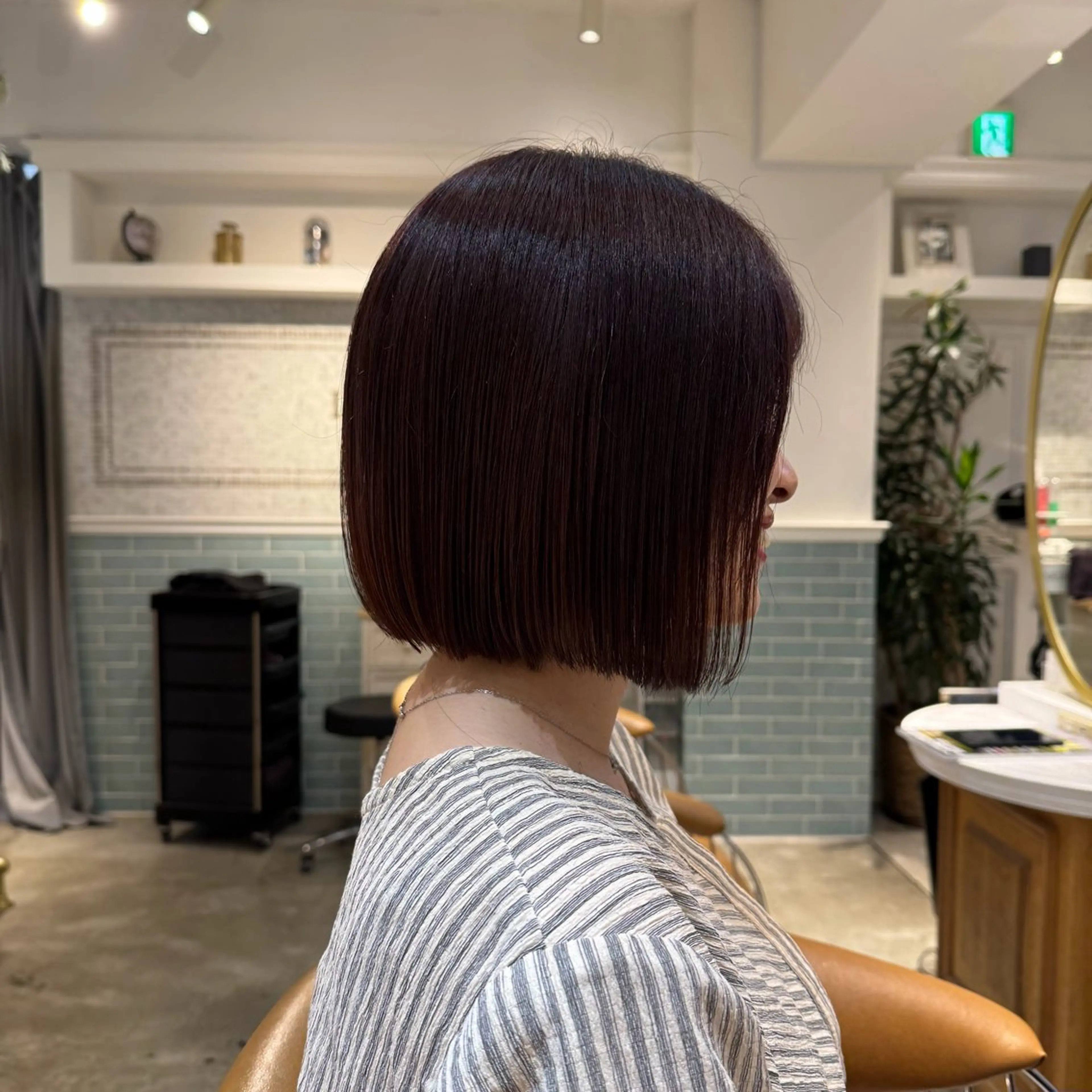 ミディアム ボブ 髪質改善 縮毛矯正 カット ヘアカラー トリートメント ヘアセット 髪質改善/ボブ /韓国/erikoのヘアスタイル