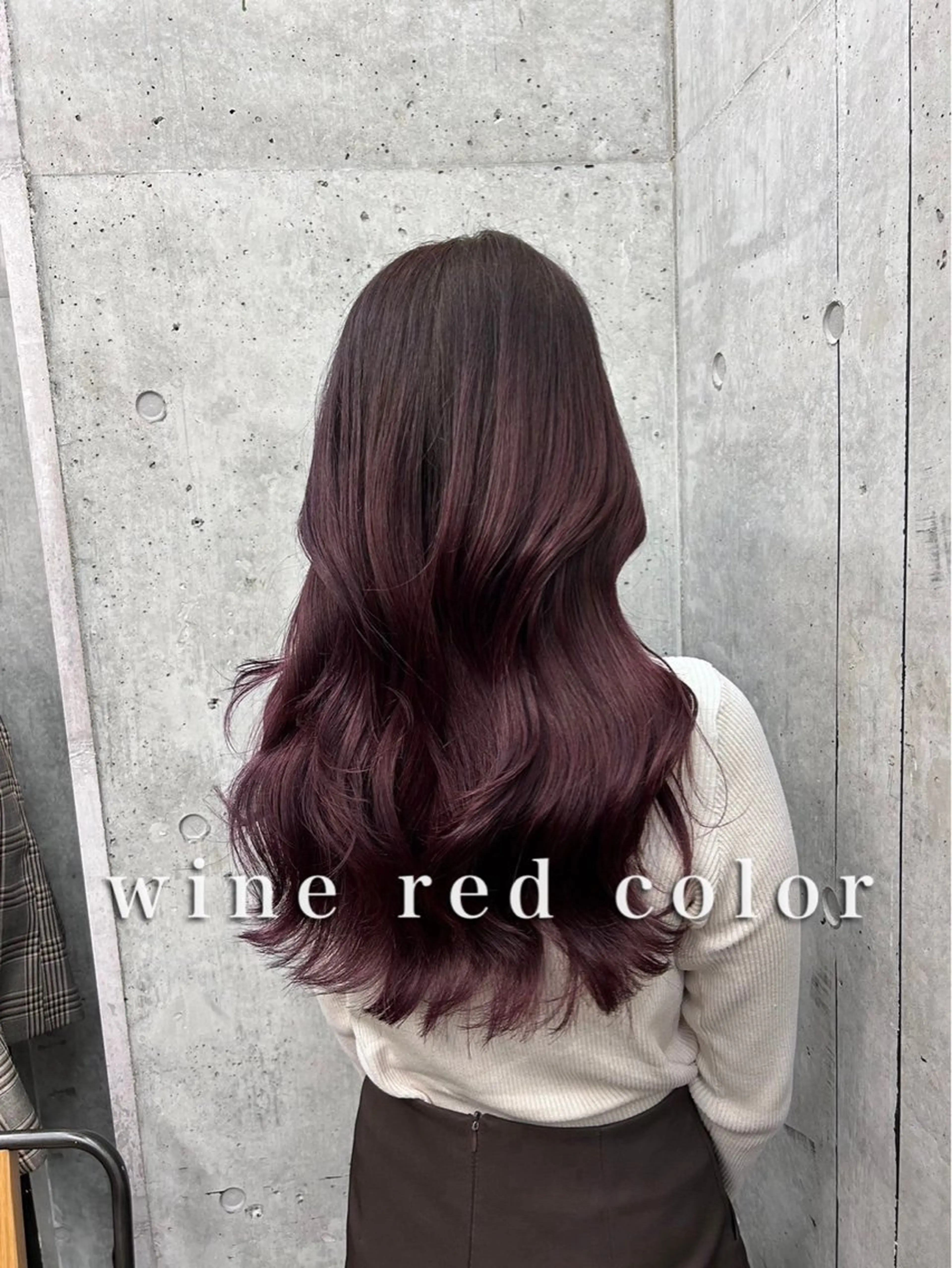 セミロング カラー レッドカラー 🇰🇷カ ット透明感カラー💐のヘアスタイル