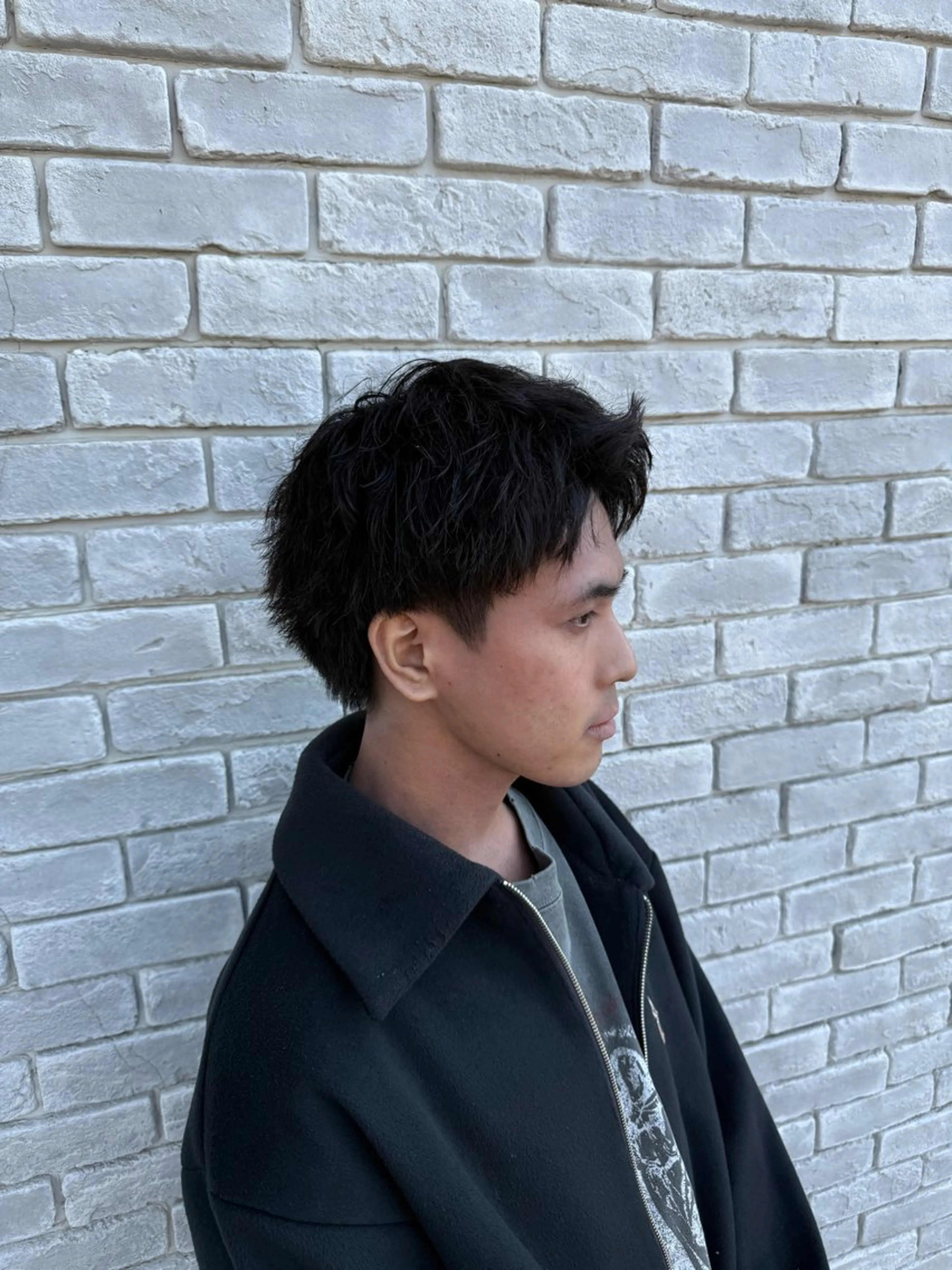 メンズ メンズパーマ スパイキーショート 波巻きパーマ カット 剣持 快吏ARISEのヘアスタイル