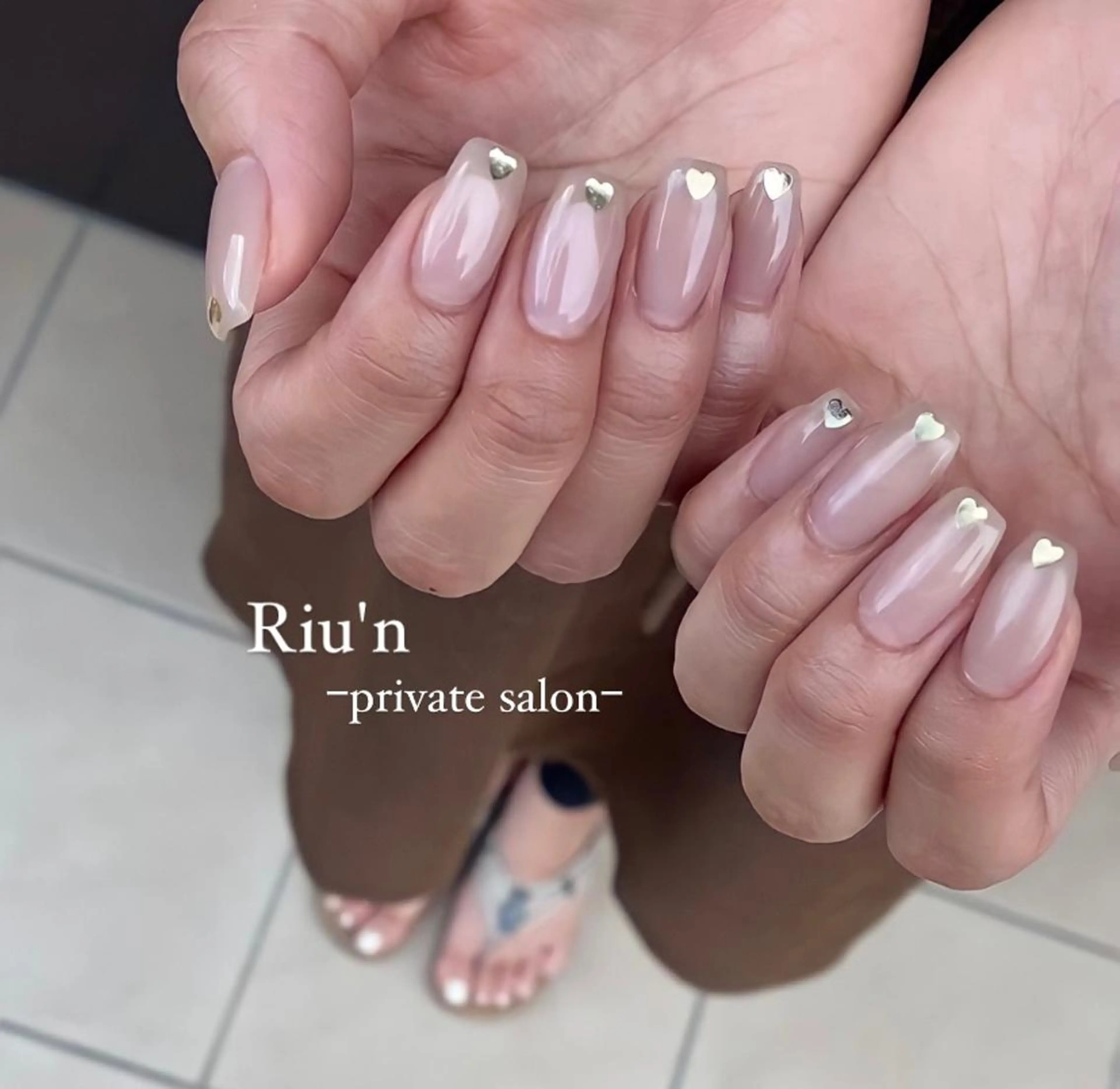 ミディアム ハンドネイル Riu*n -private-のネイルデザイン