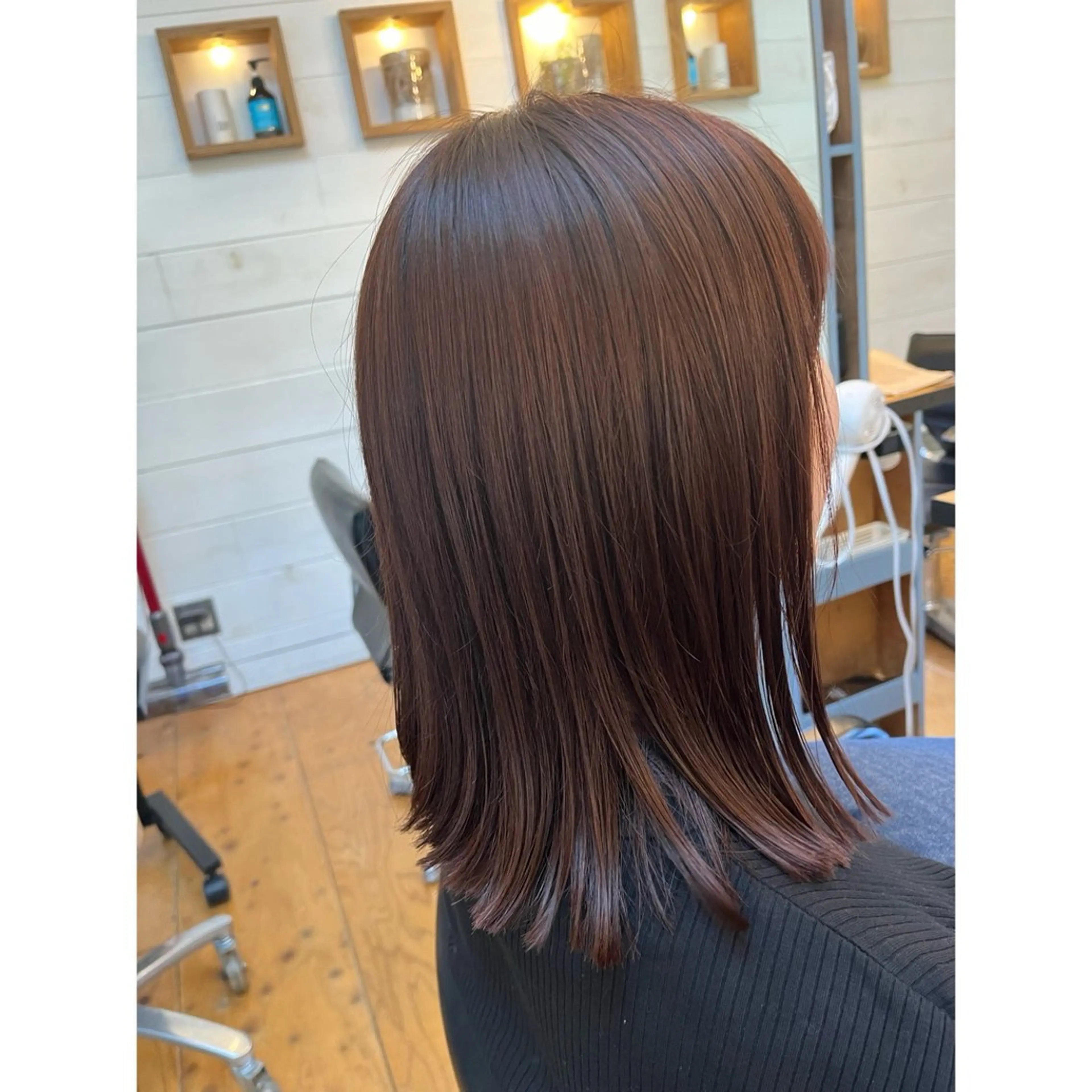 ミディアム カラー カット ヘアカラー トリートメント Lagom なかだのヘアスタイル