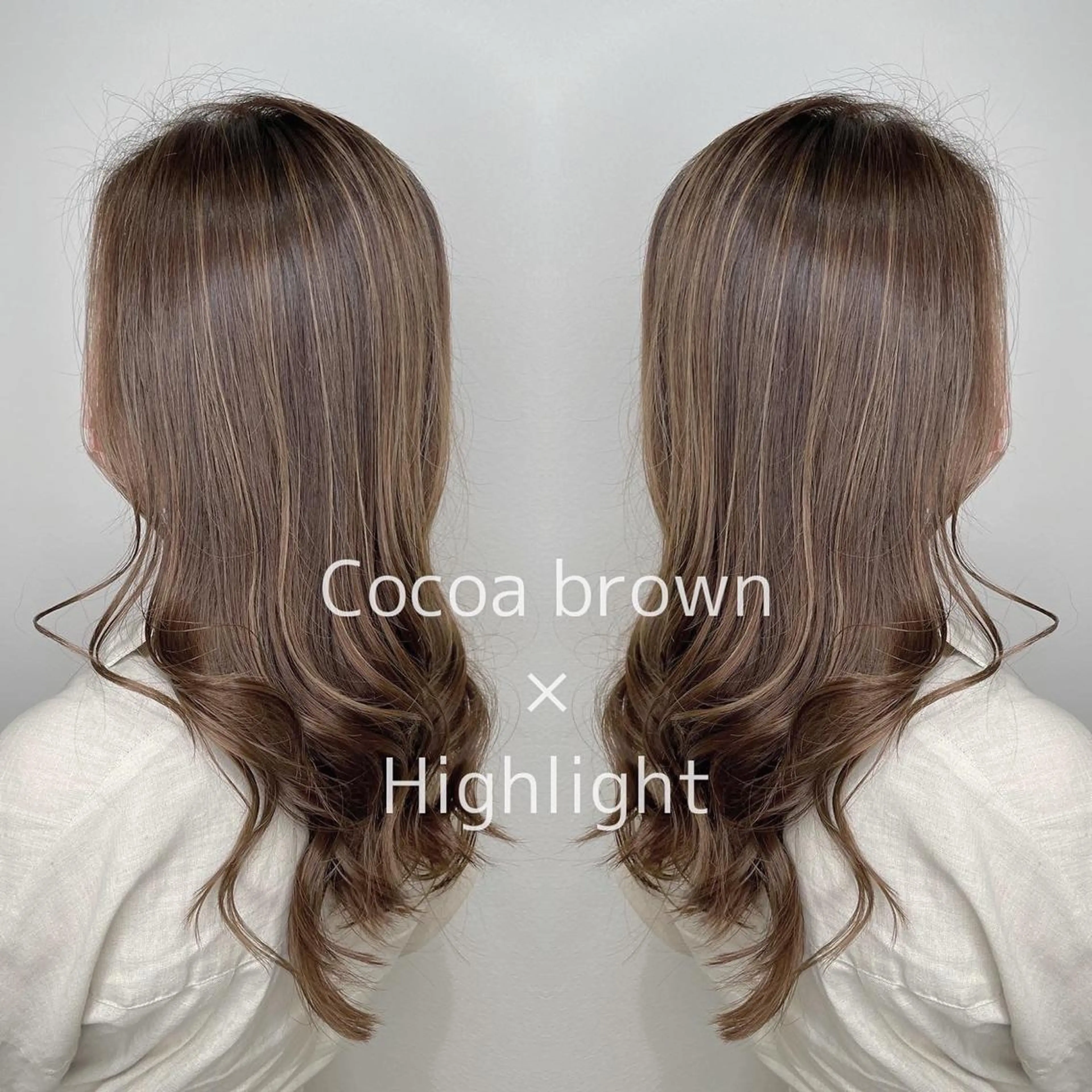 ロング カラー アッシュ ブラウンカラー 透明感カラー ココアブラウン ハイライトカラー ヘアカラー トリートメント 河合秀明/ハイライト /インナーカラーのヘアスタイル