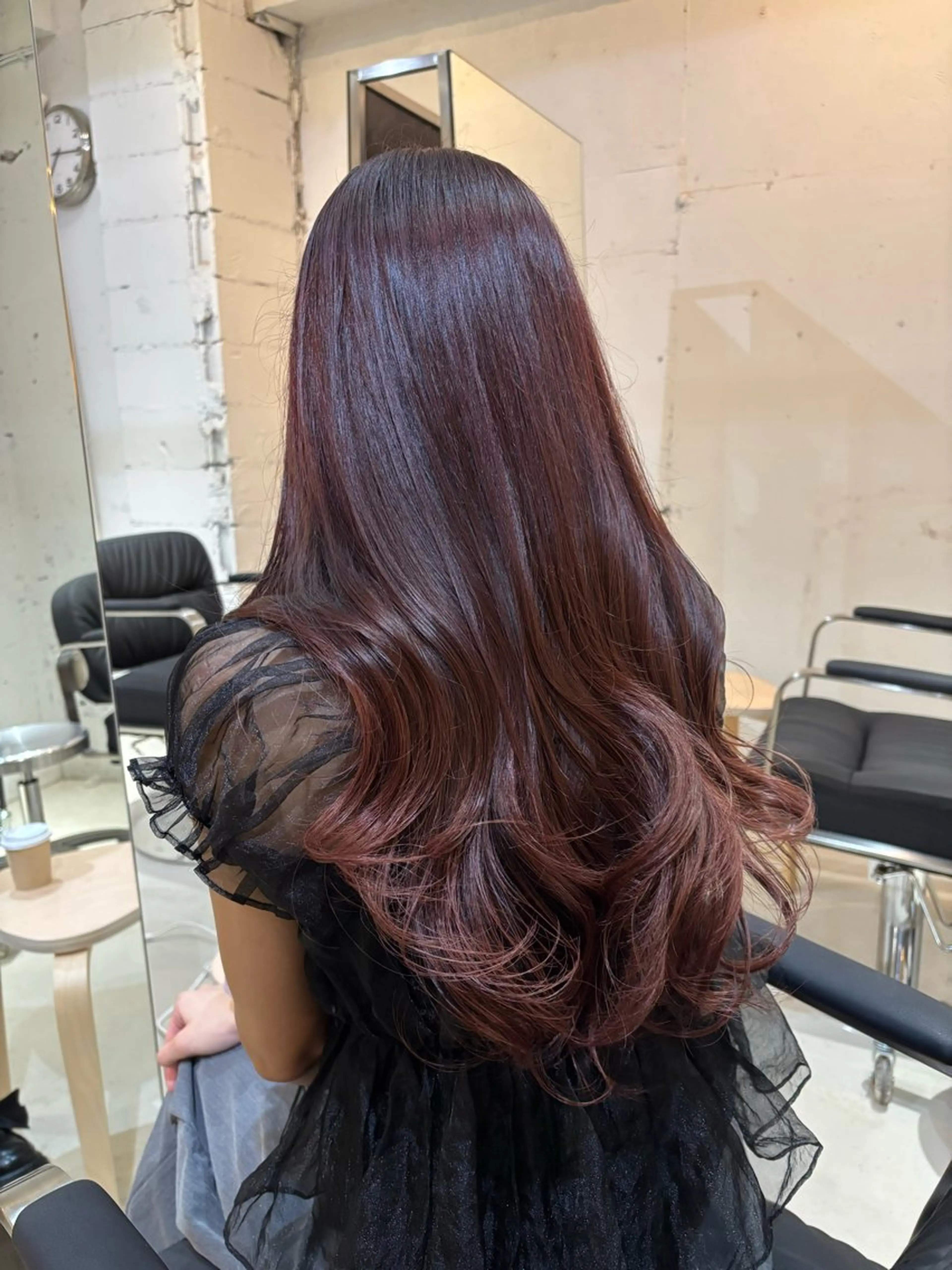 ロング カラー ブリーチ ブリーチなしカラー ピンクカラー ヘアカラー 透明感カラー /Kanon️🫧のヘアスタイル