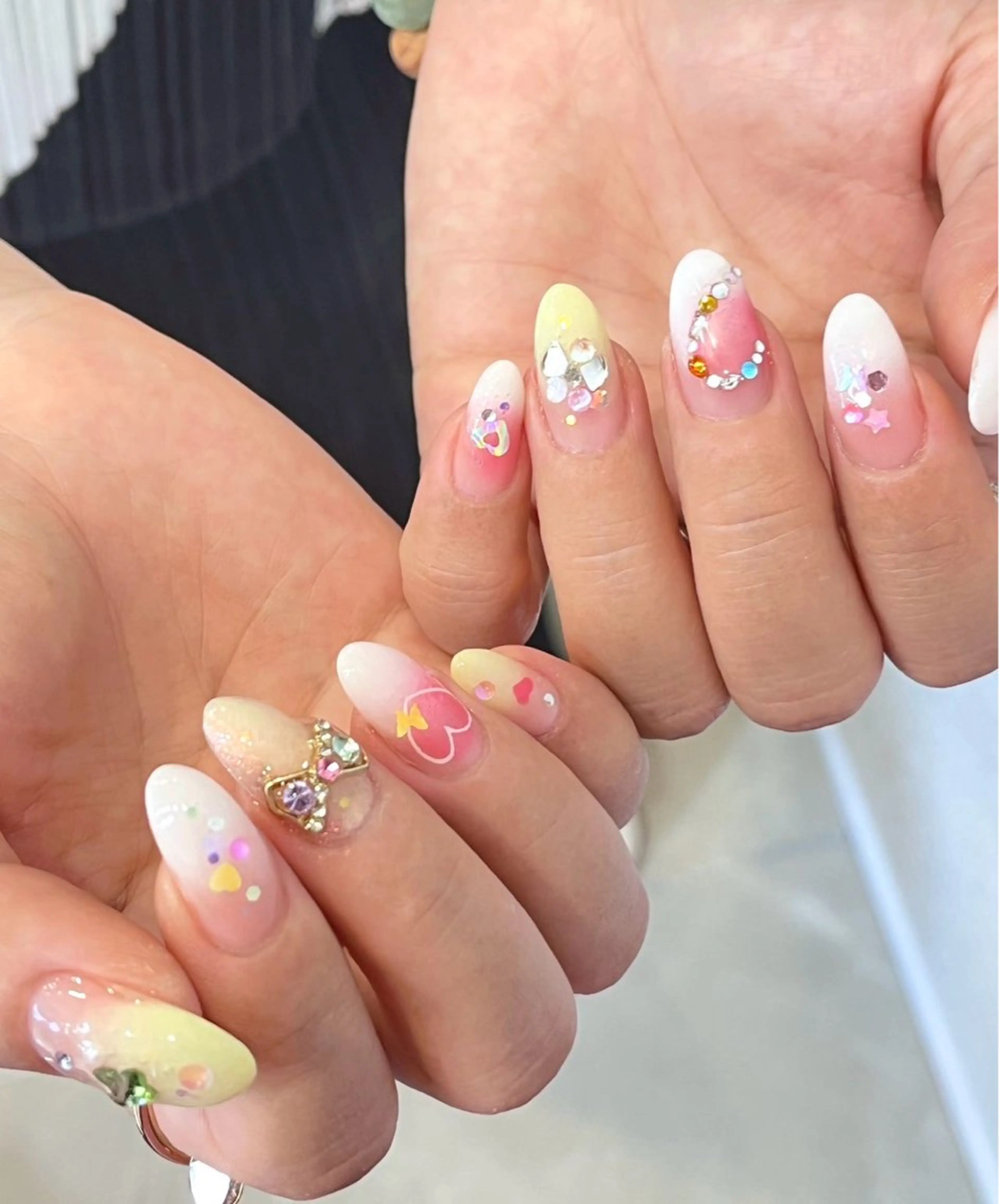 ネイル アートネイル フットネイル ジェルネイル グラデーション ハート Babarla Nailのネイルデザイン
