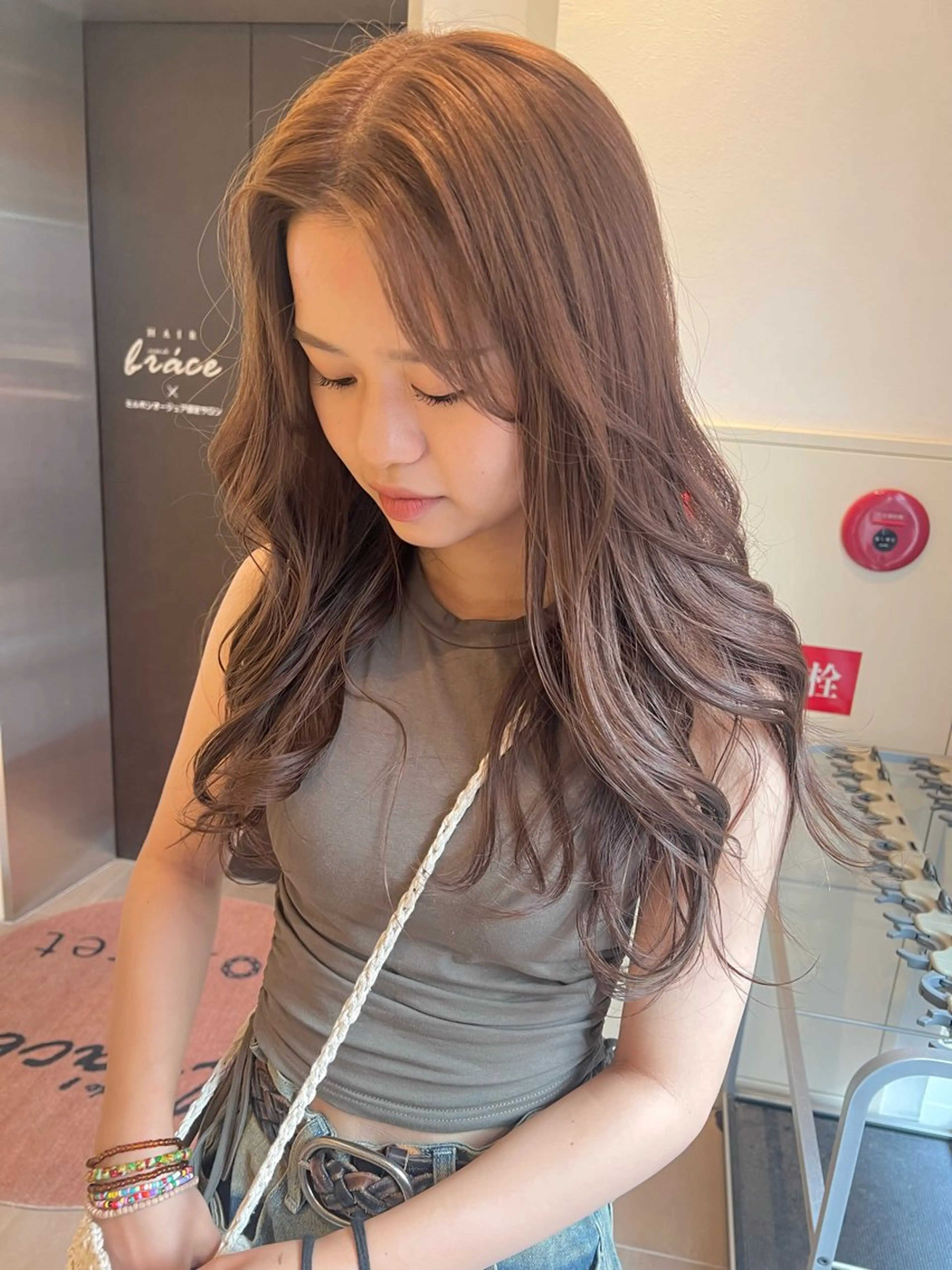 ロング カラー ベージュカラー 黒髪 ブリーチ ブラウンカラー ブラウンベージュ 🎀🕊RION 🩰のヘアスタイル