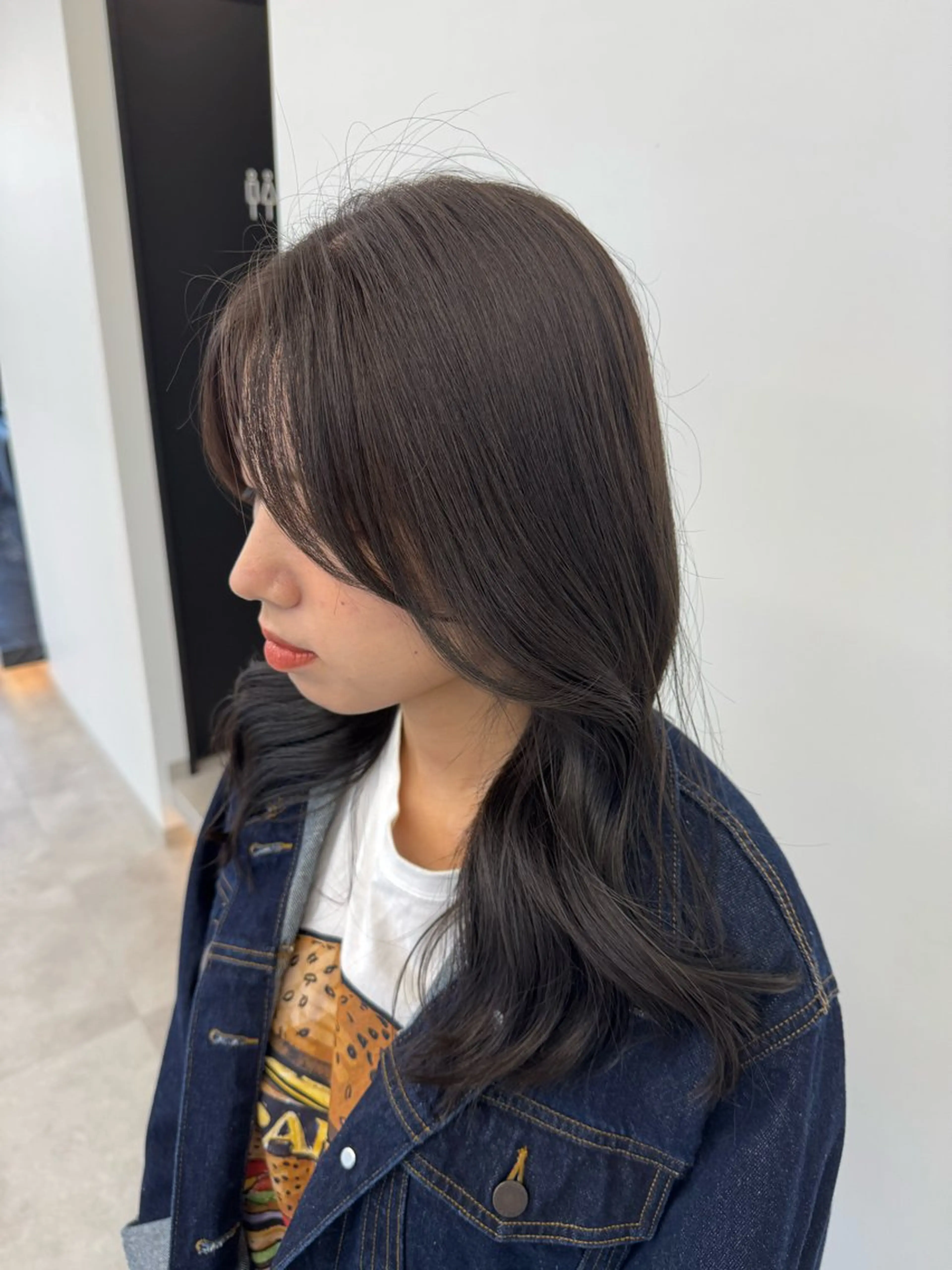 ロング カラー ブリーチ グレージュ ブリーチなしカラー ヘアカラー トリートメント カラー/エクステ特化 韓国ヘア/KENTAのヘアスタイル