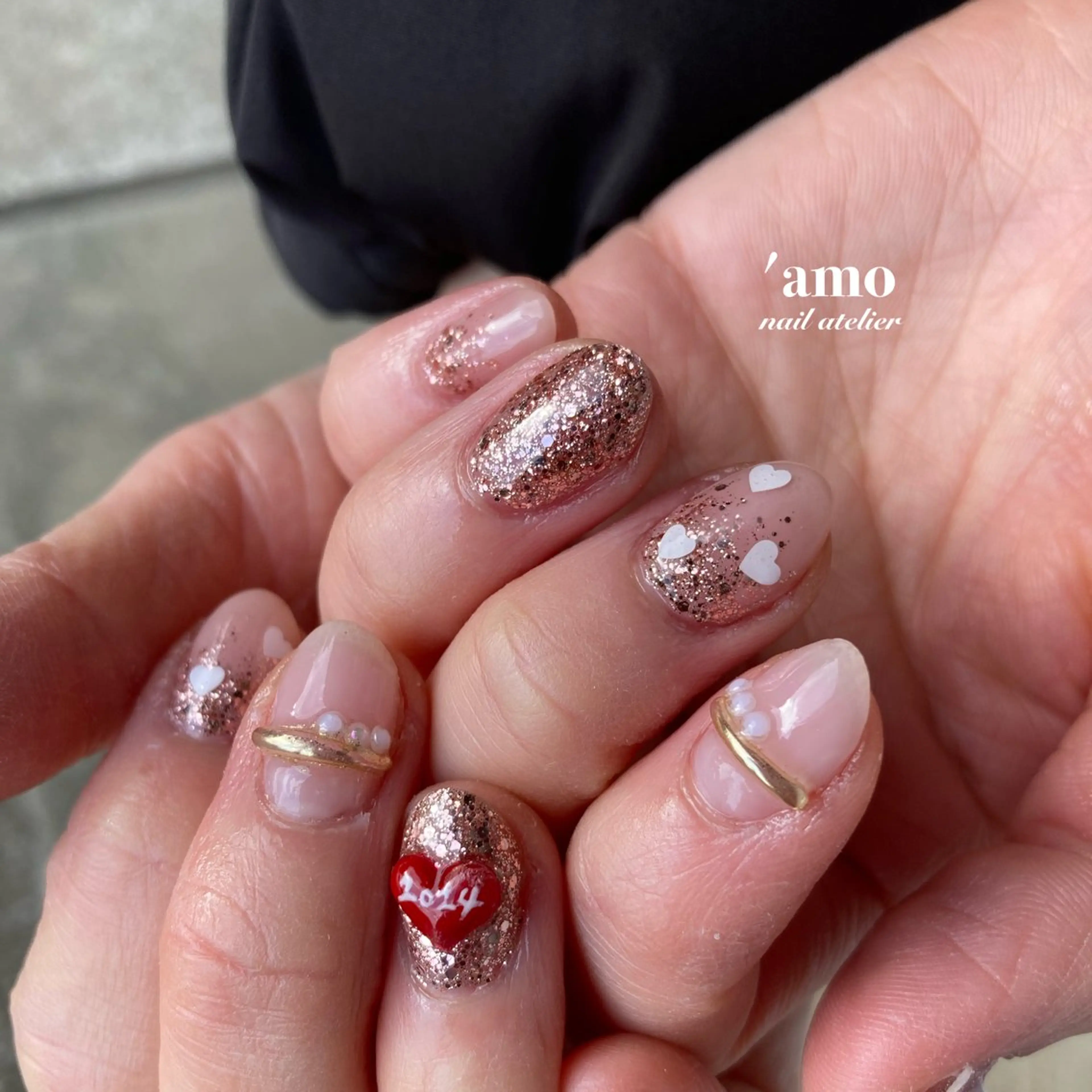 ネイル フットネイル ジェルネイル ニュアンスネイル パラジェル ハンドネイル 'amo nail atelierのネイルデザイン