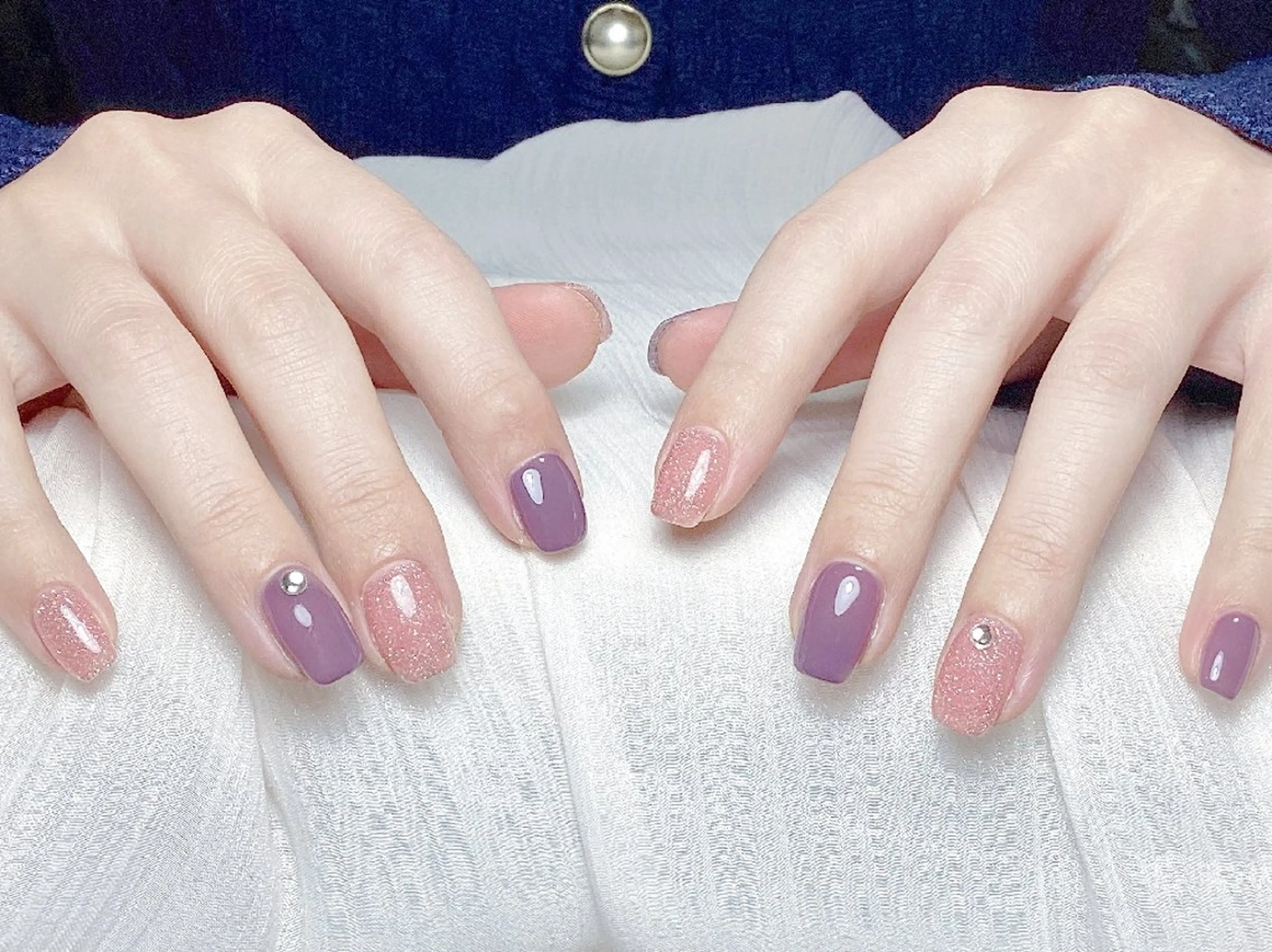 ネイル 長さ出し フレンチネイル グラデーション マグネットネイル マグネットフレンチ ハンドネイル ハンドケア るか 池袋のネイルデザイン