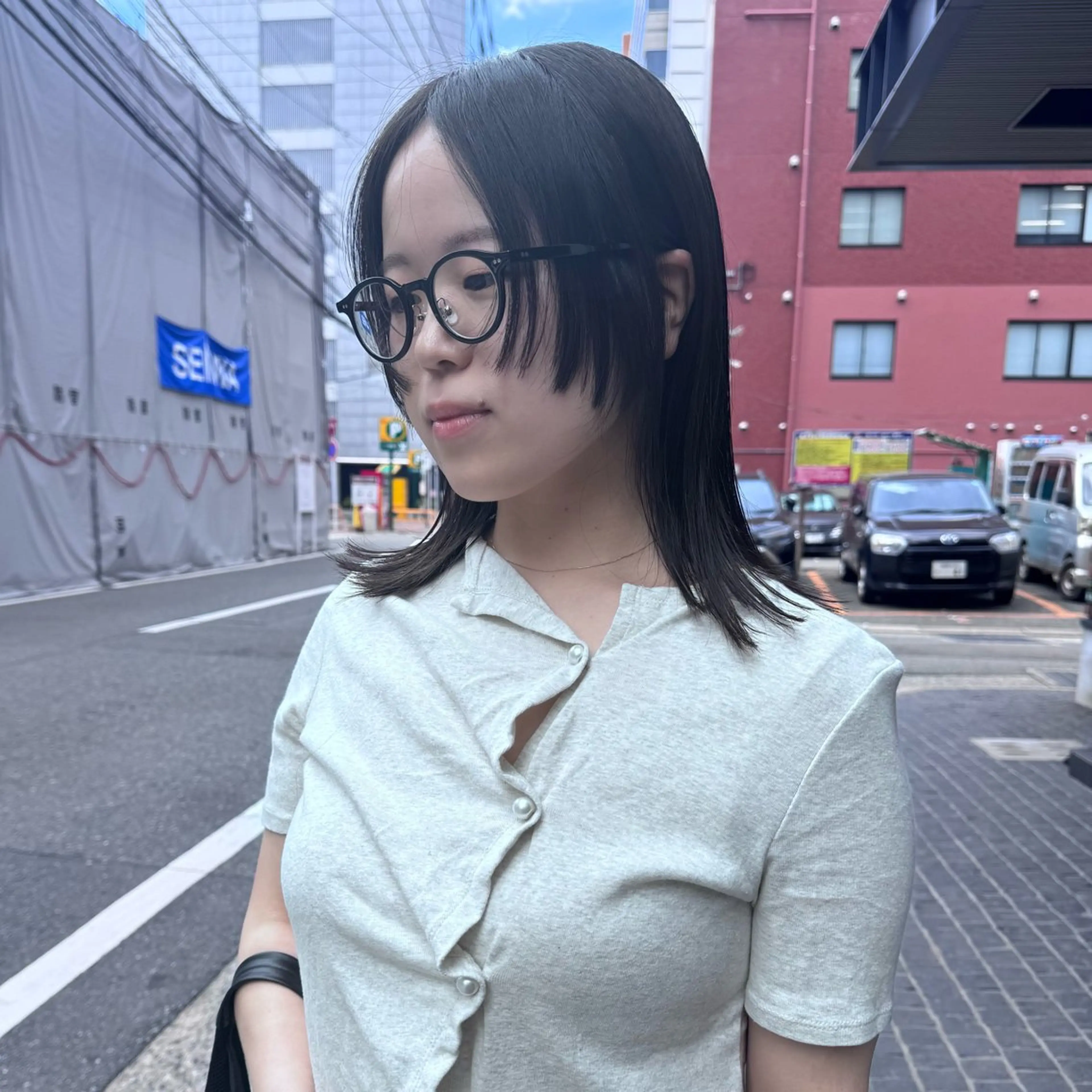 ミディアム カラー カット ヘアカラー トリートメント Lilu しずくのヘアスタイル