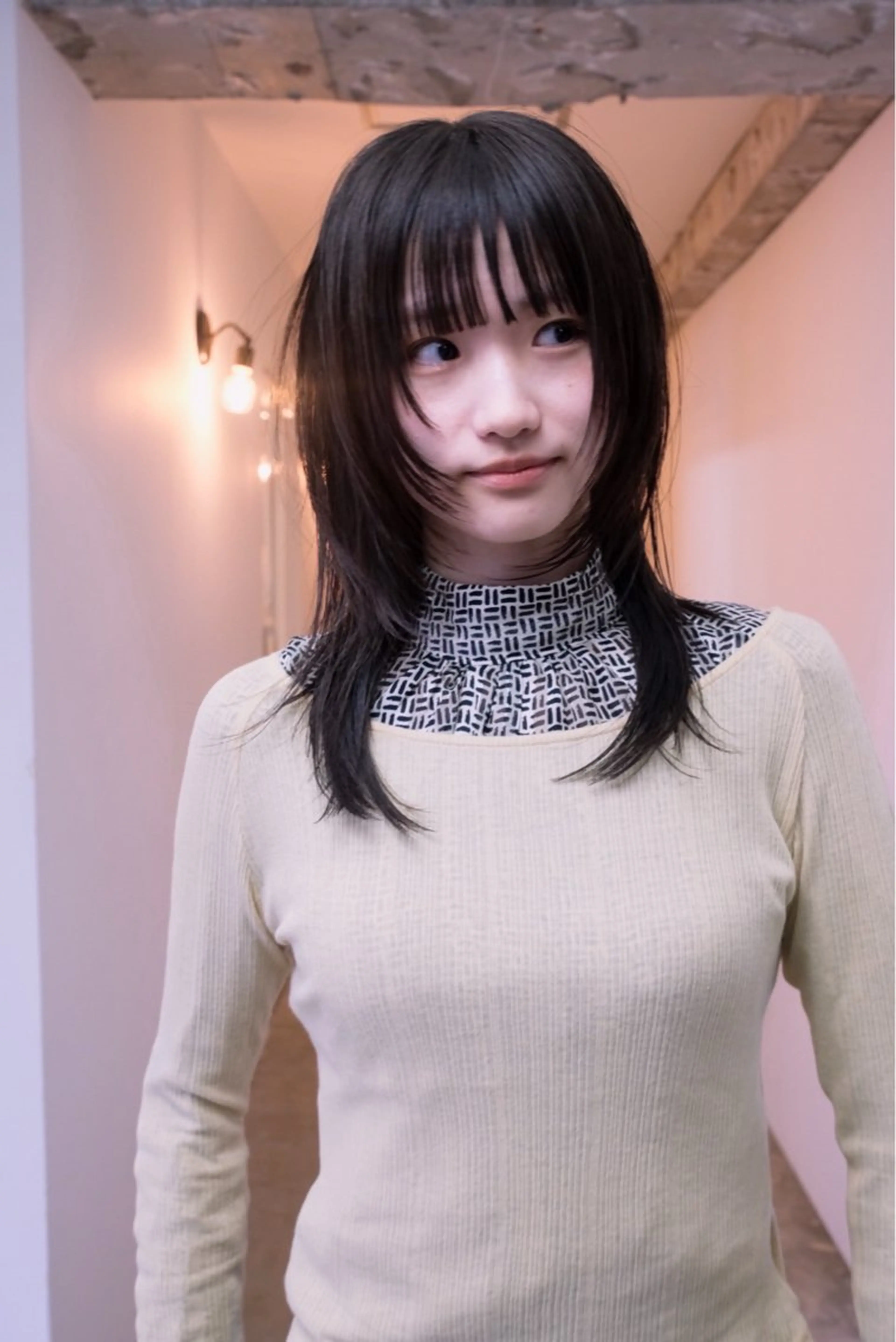 セミロング カラー カット ヘアカラー KEI gattacaのヘアスタイル