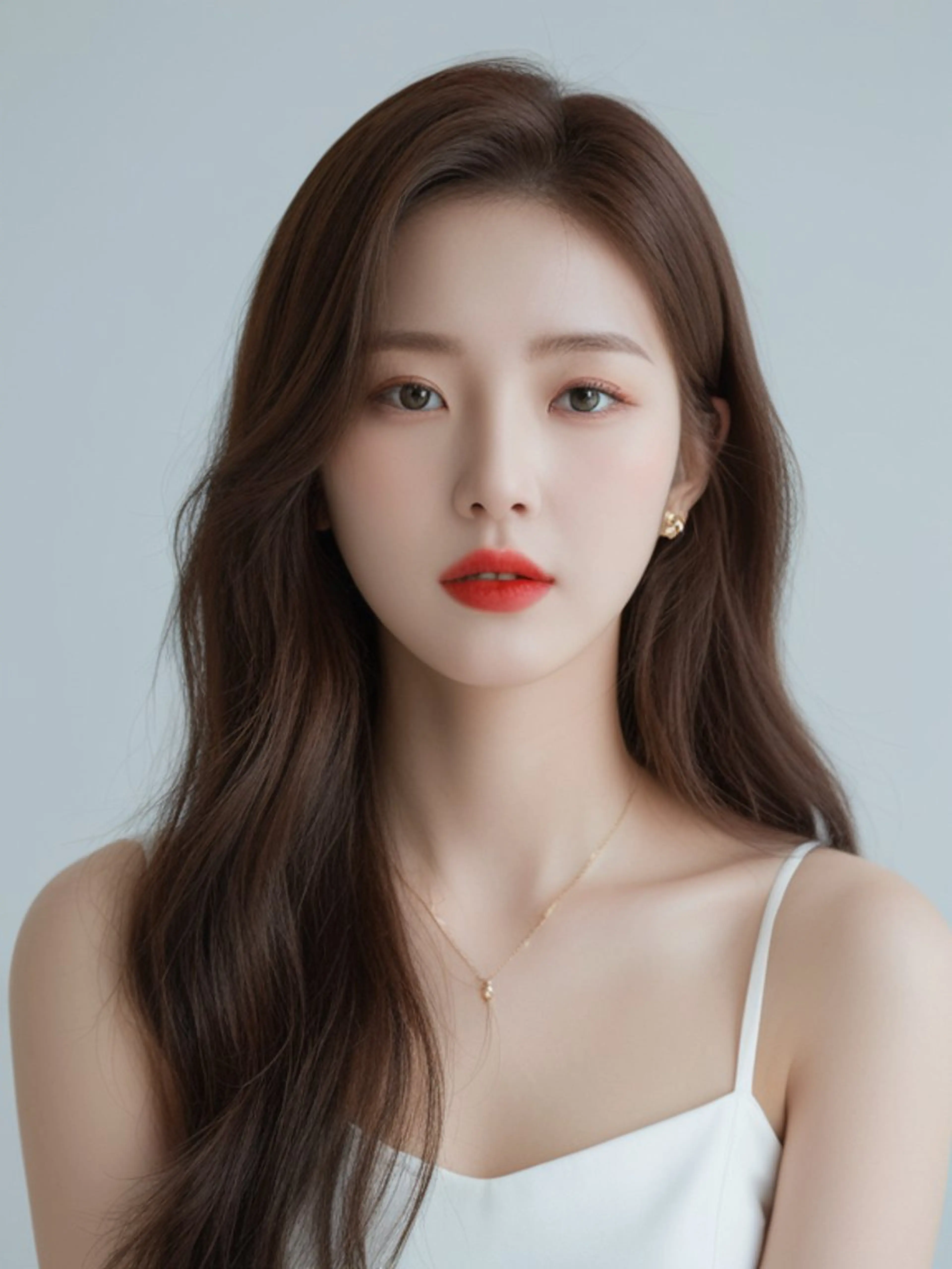 ロング くびれヘア 韓国風ヘア レイヤーカット カット ヘアカラー トリートメント 新宿/韓国レイヤー 顔まわり/RIKUのヘアスタイル