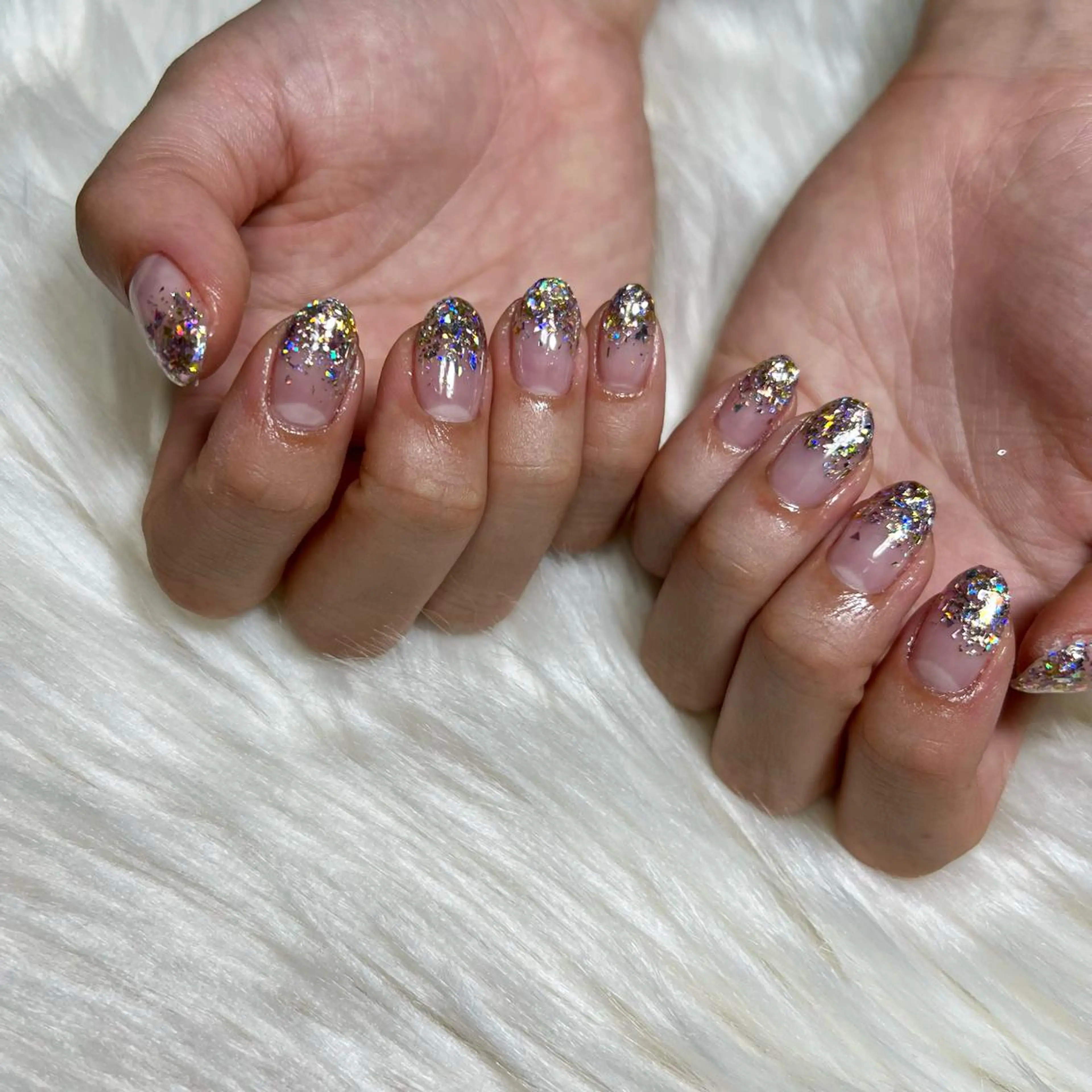 ネイル ジェルネイル ラメ(グリッター) ラメグラデーション feel ♡︎ remiのネイルデザイン