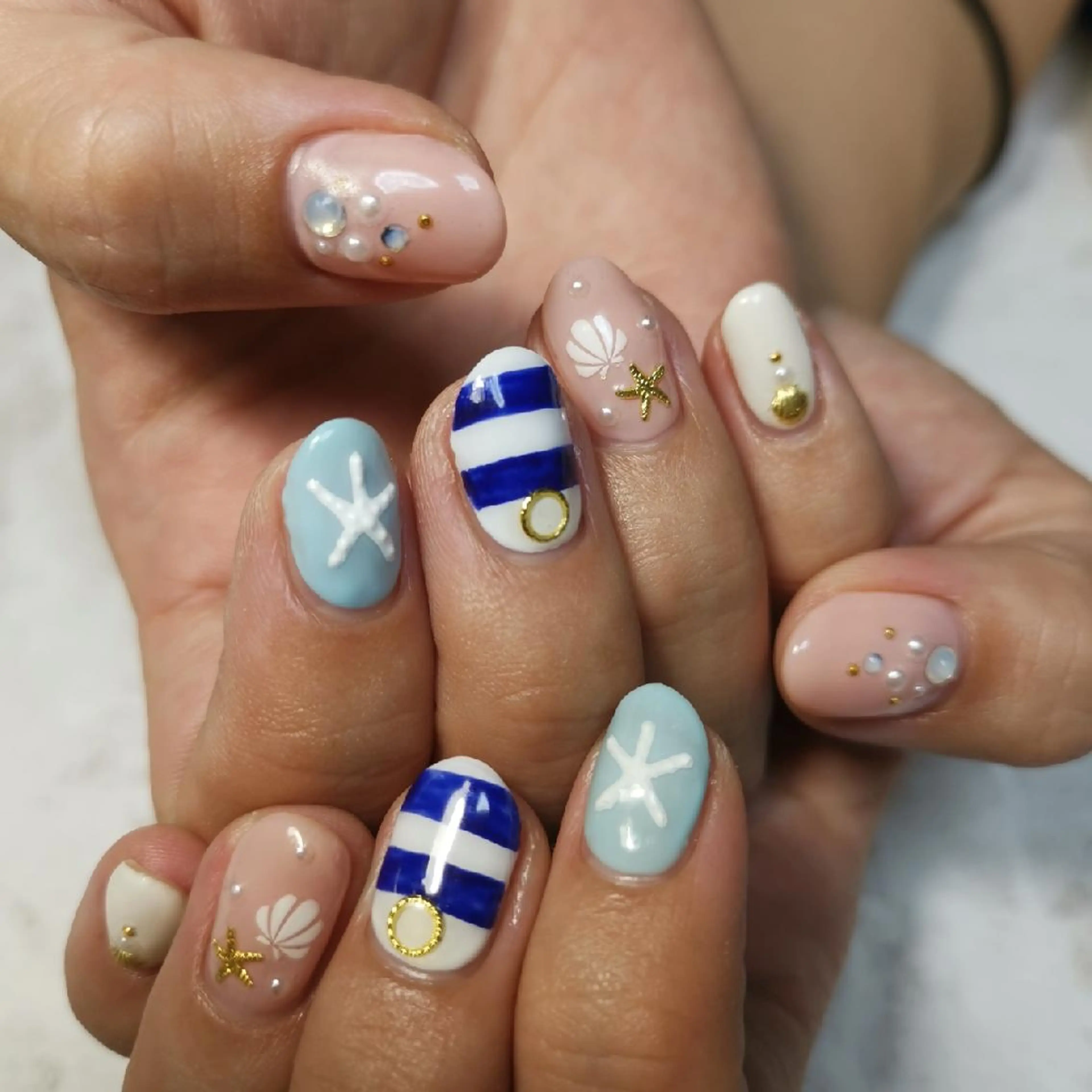 ネイル ボーダー ハンドネイル reve あやののネイルデザイン