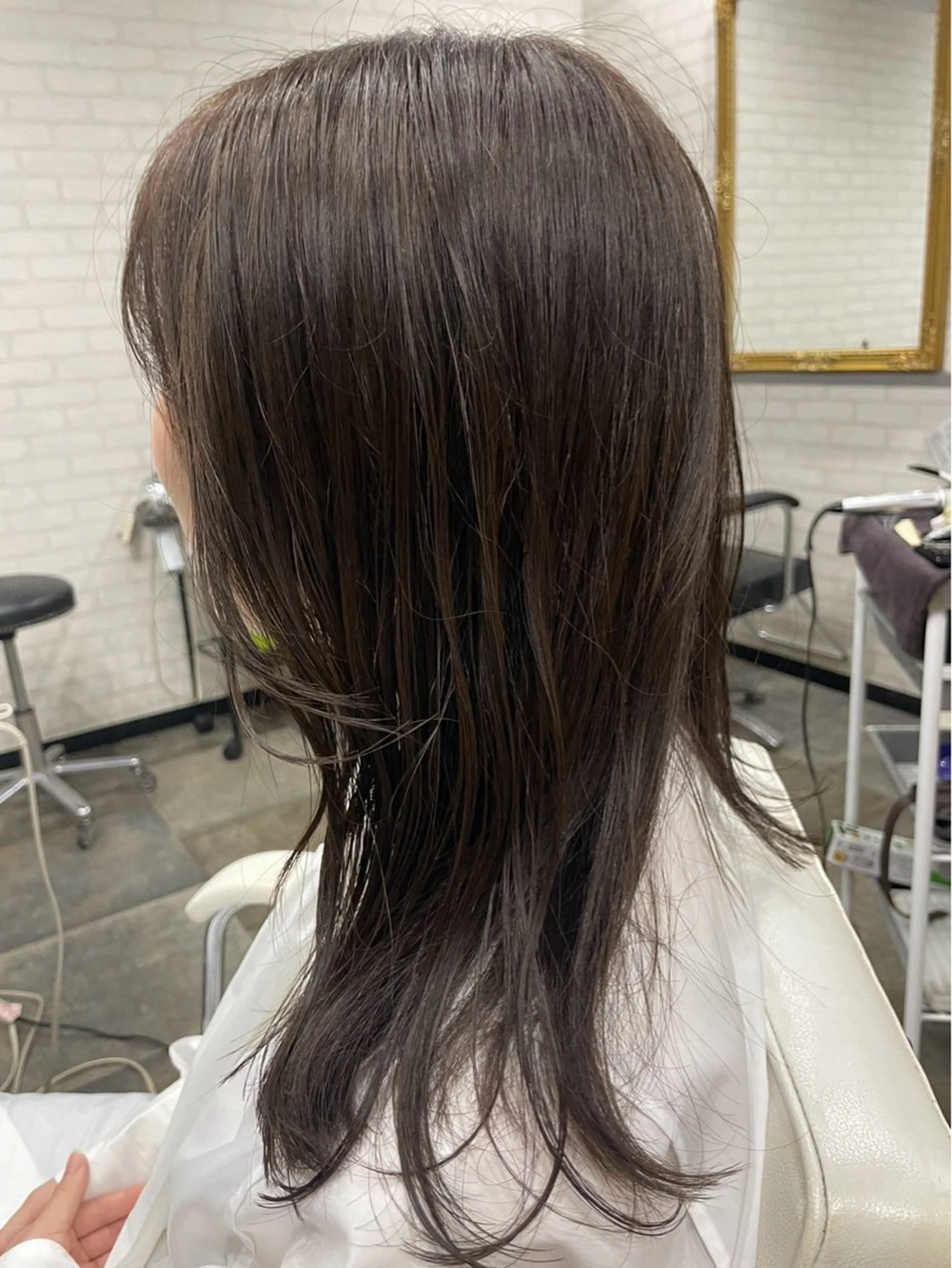 ミディアム ボブレイヤー ミディアムパーマ ミストバング ボブ ハイライト カット ヘアカラー トリートメント The Apartment of Solon Citta 船橋609所属・髪質改善/美髪/個室 /マンツーマン/ハラのヘアスタイル