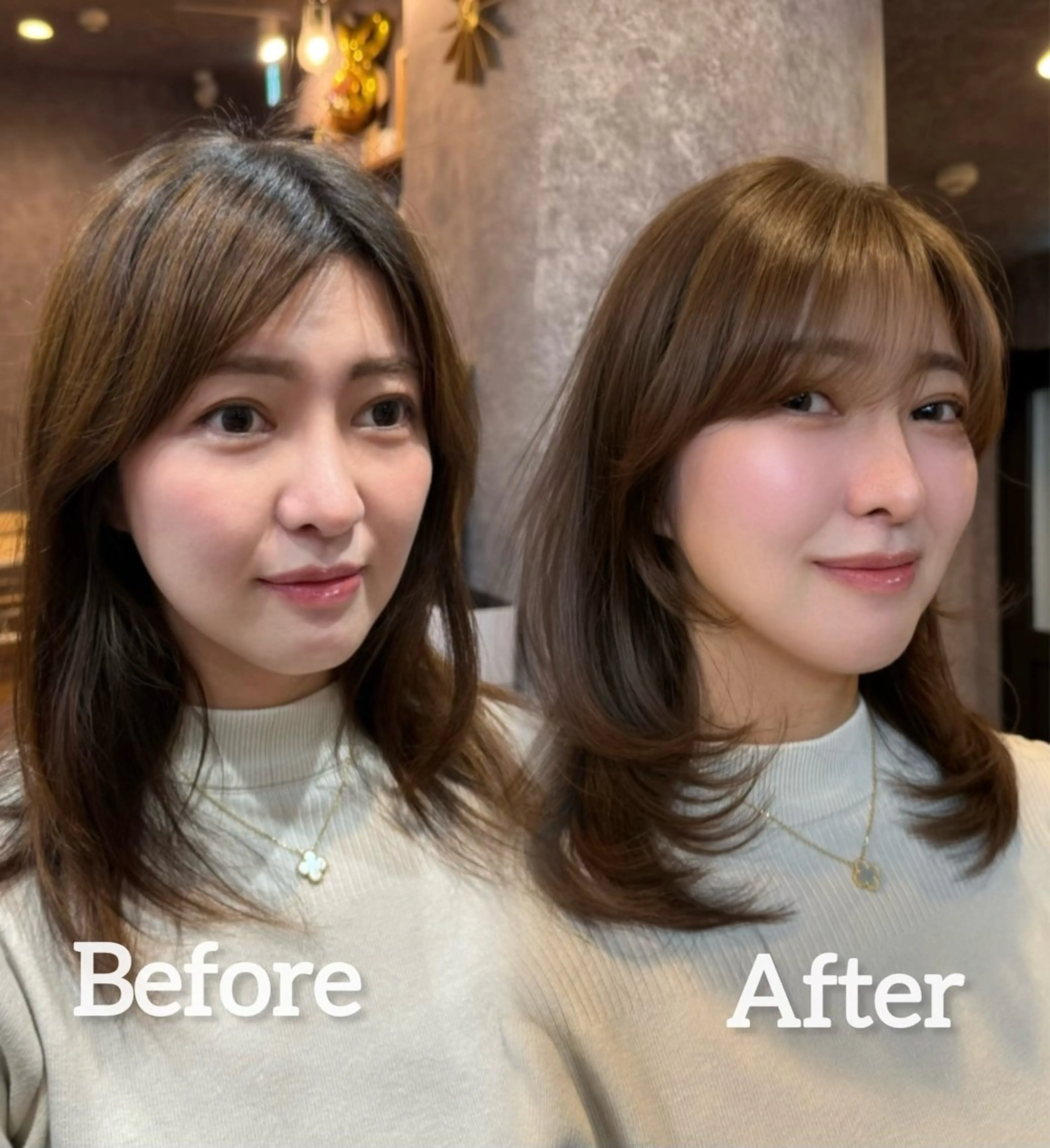 ミディアム カット ヘアカラー トリートメント ヘアセット cocoa【ココア】船橋所属・Cocoa船橋🦄 chinamiのヘアスタイル
