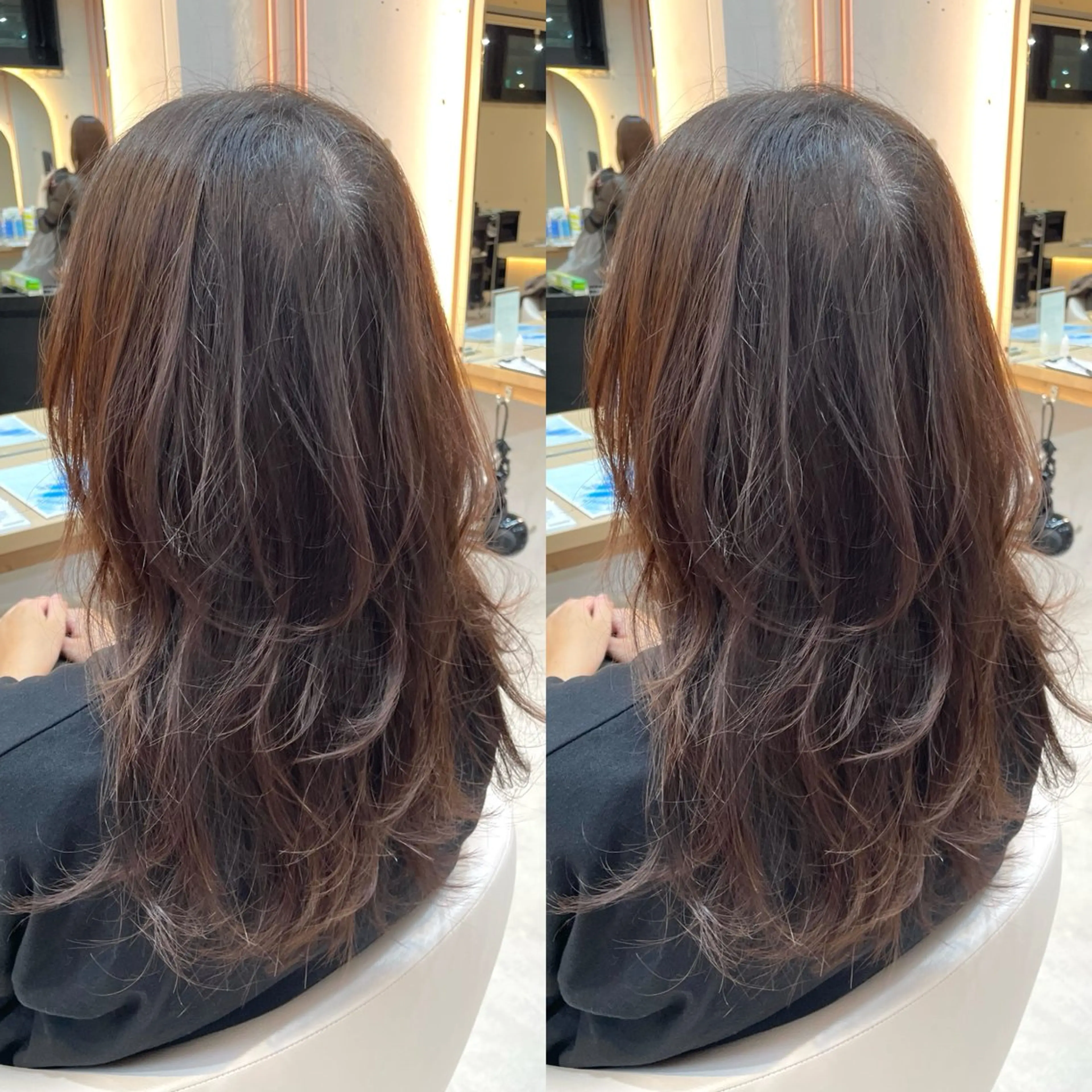 ロング カット ヘアセット ブリーチ無し透明感 カラー🦕まどかのヘアスタイル